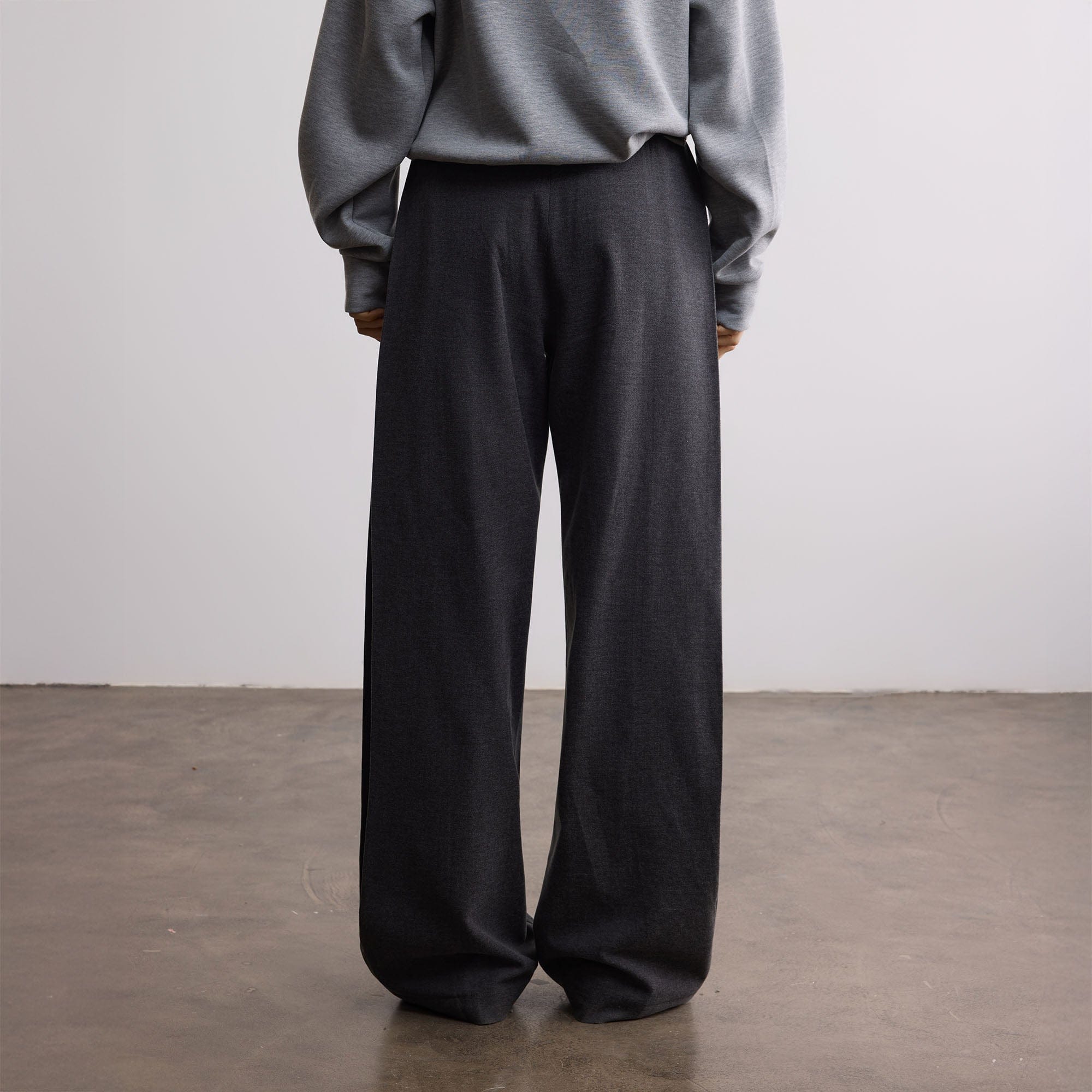 SAME FLOW Classic Pleated Wide-Leg Drape Trousers