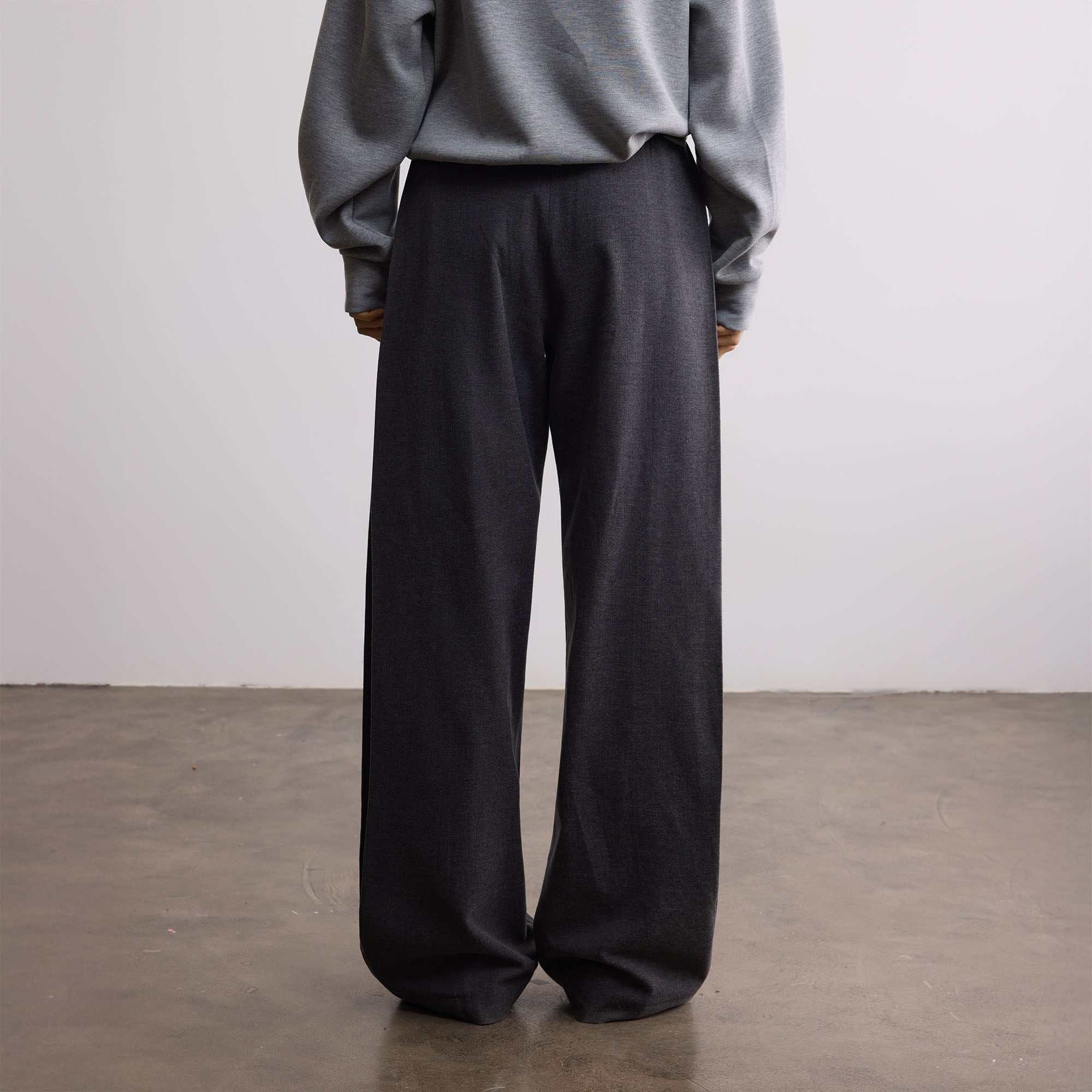 SAME FLOW Classic Pleated Wide-Leg Drape Trousers