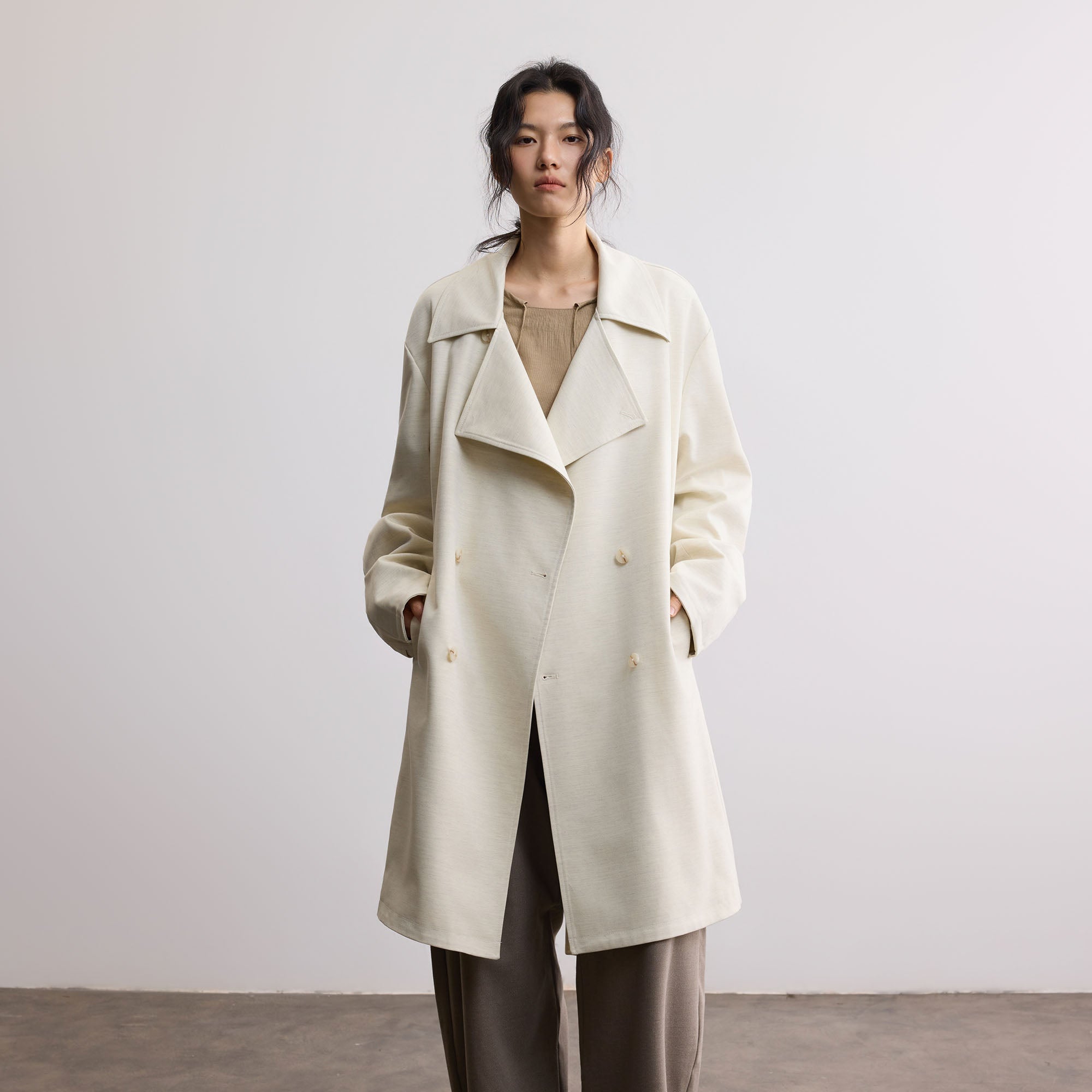 SAME FLOW Essential Double-Breasted Coat