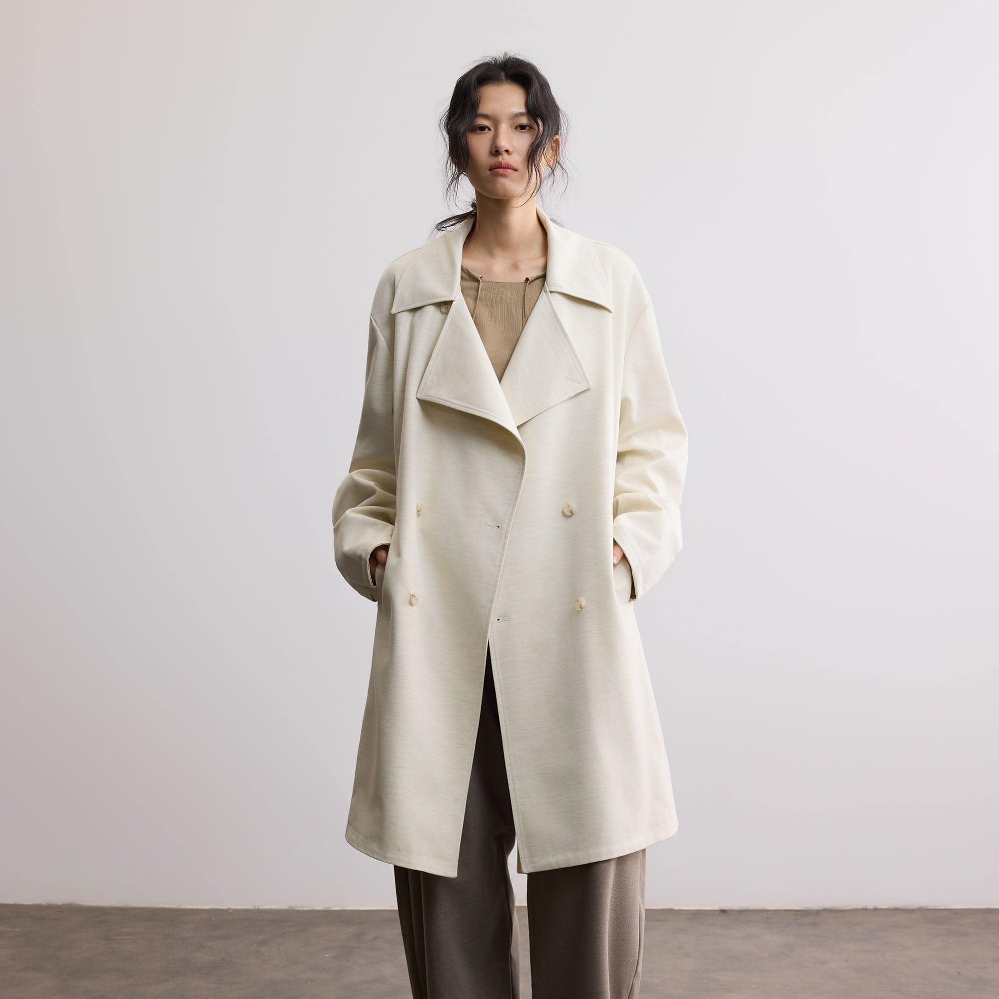 SAME FLOW Essential Double-Breasted Coat