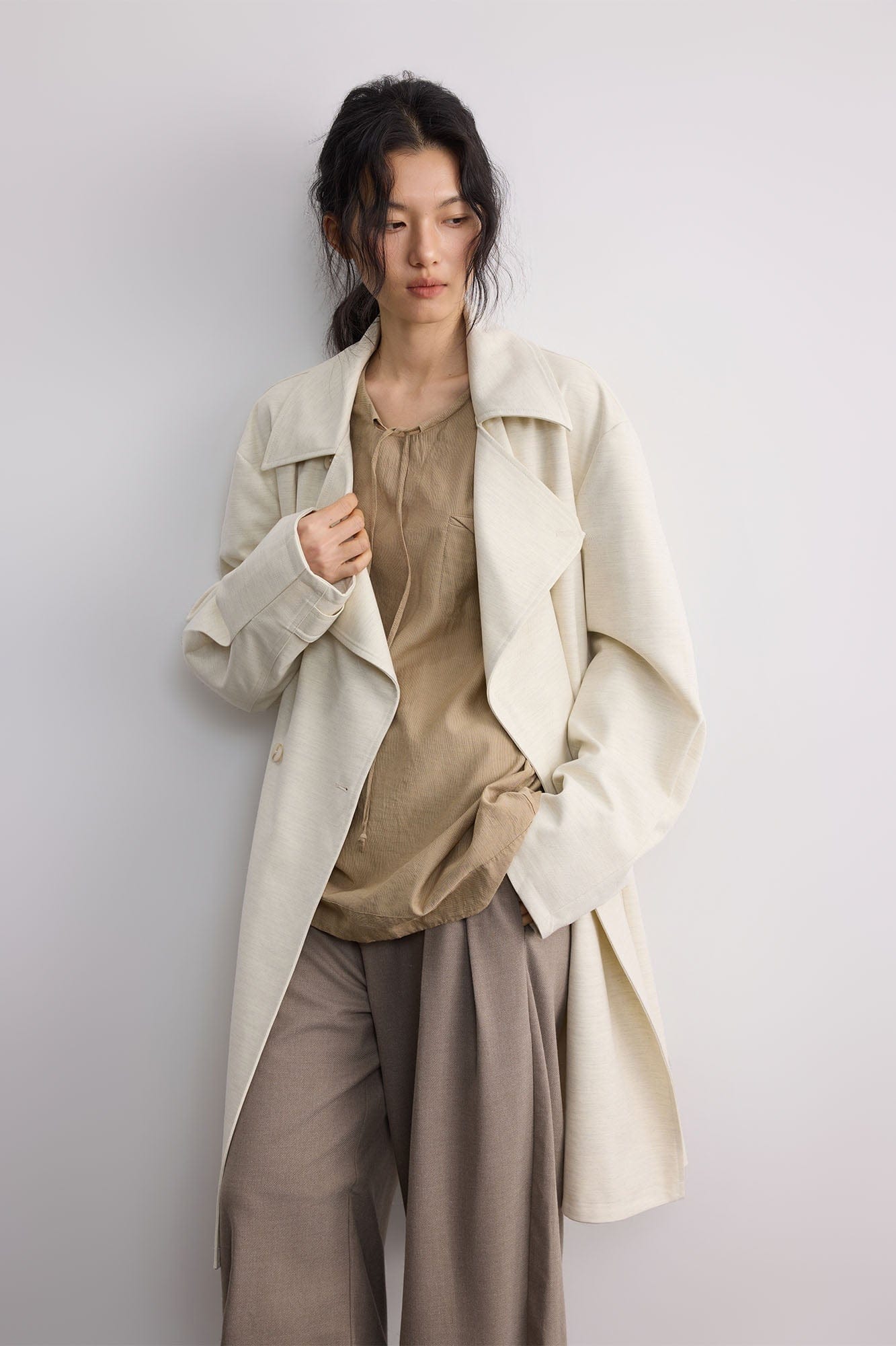 SAME FLOW Essential Double-Breasted Coat