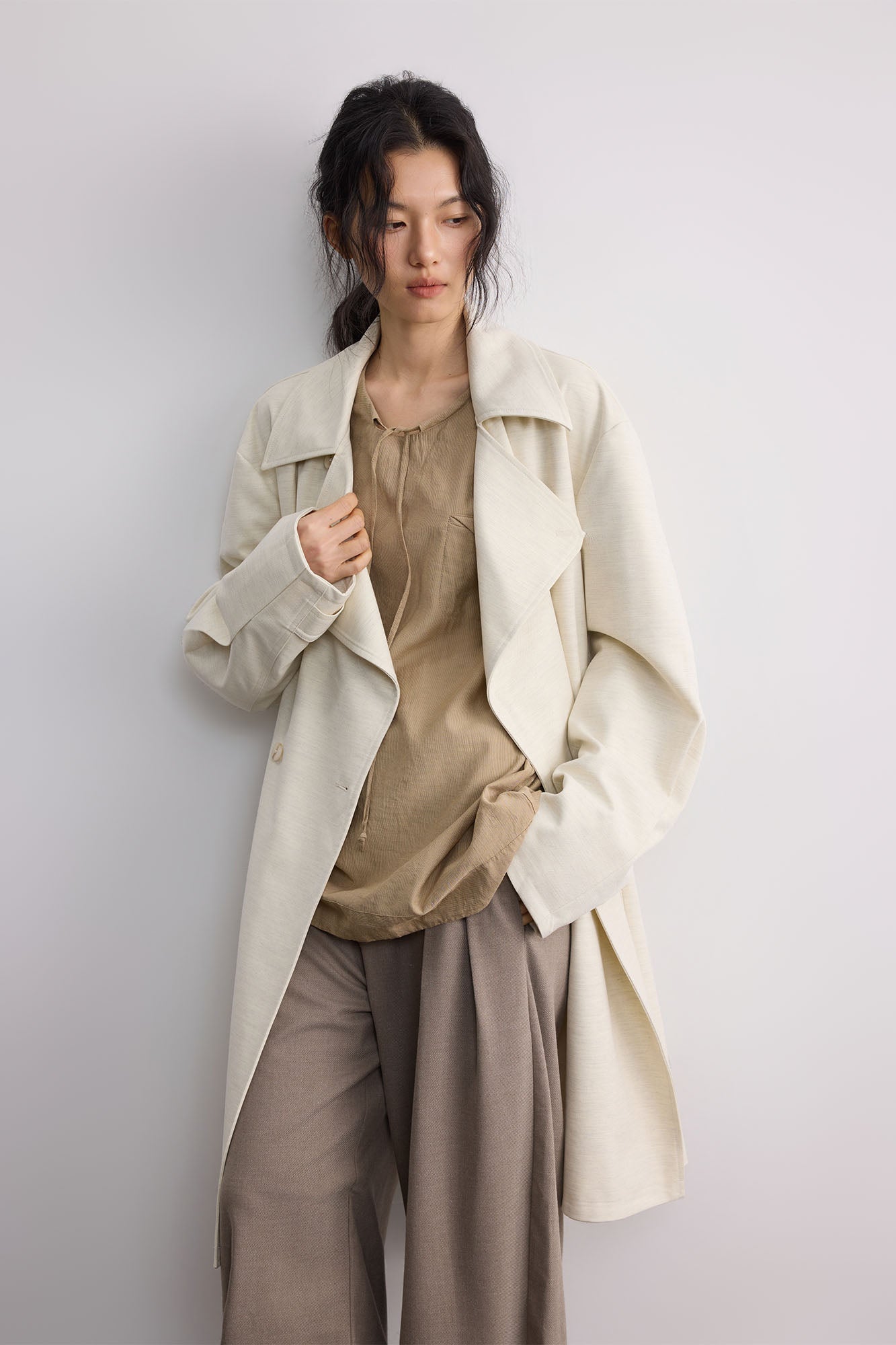 SAME FLOW Essential Double-Breasted Coat