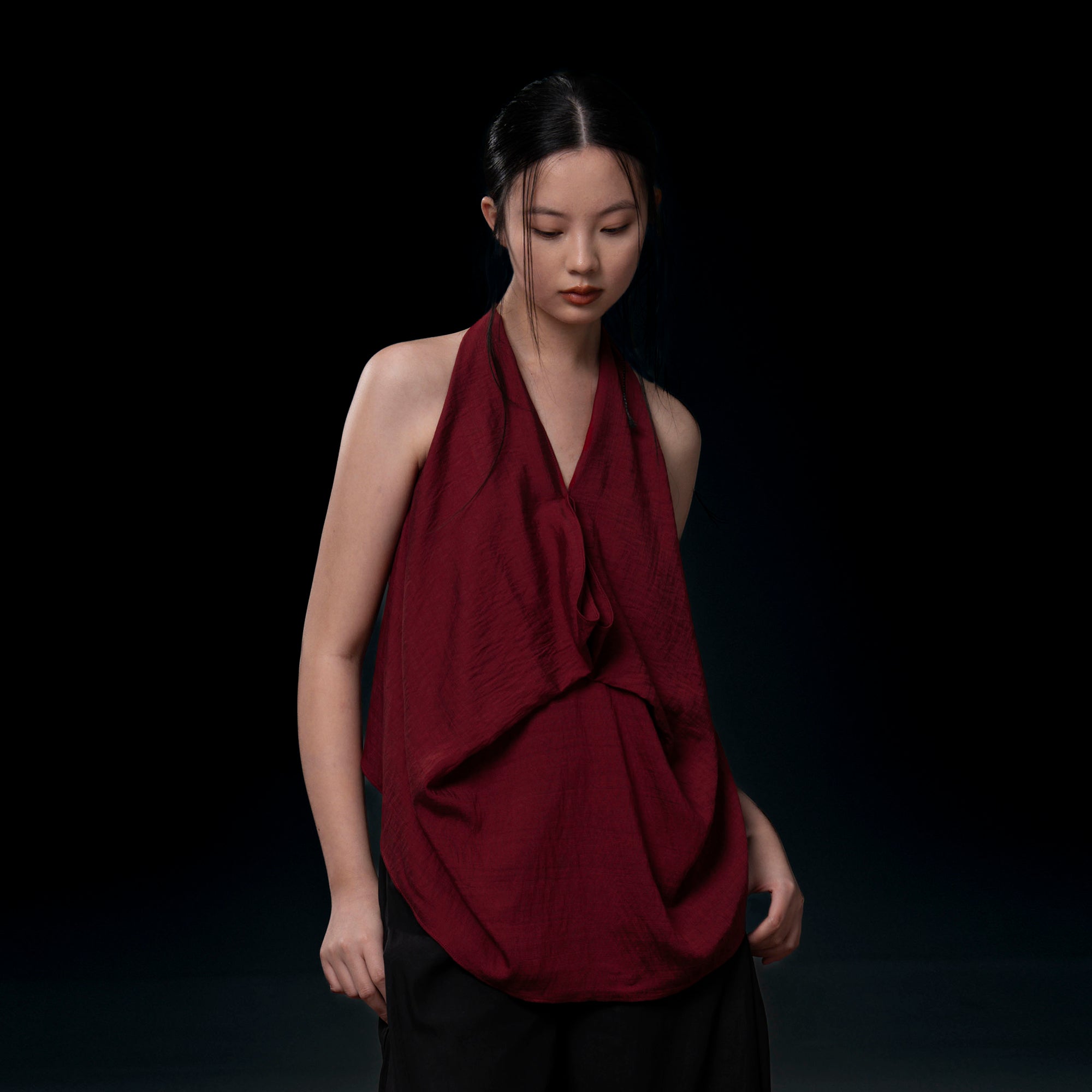 WUHEYIZUO Convertible Draped Halter Top
