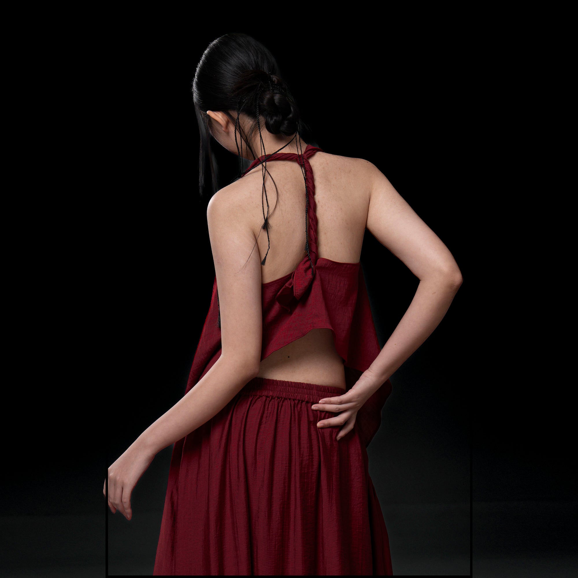 WUHEYIZUO Convertible Draped Halter Top