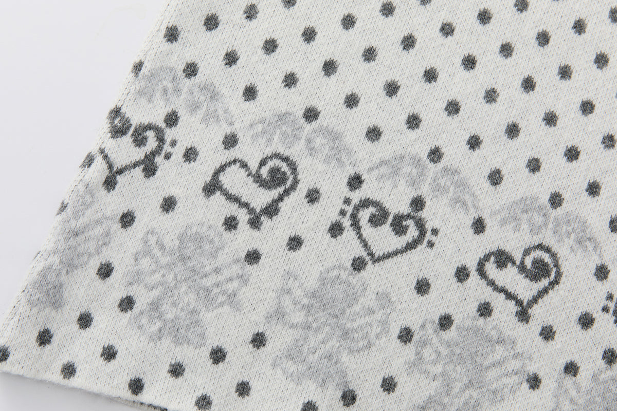 BETWEENAND Heart & Star Jacquard Turtleneck Sweater