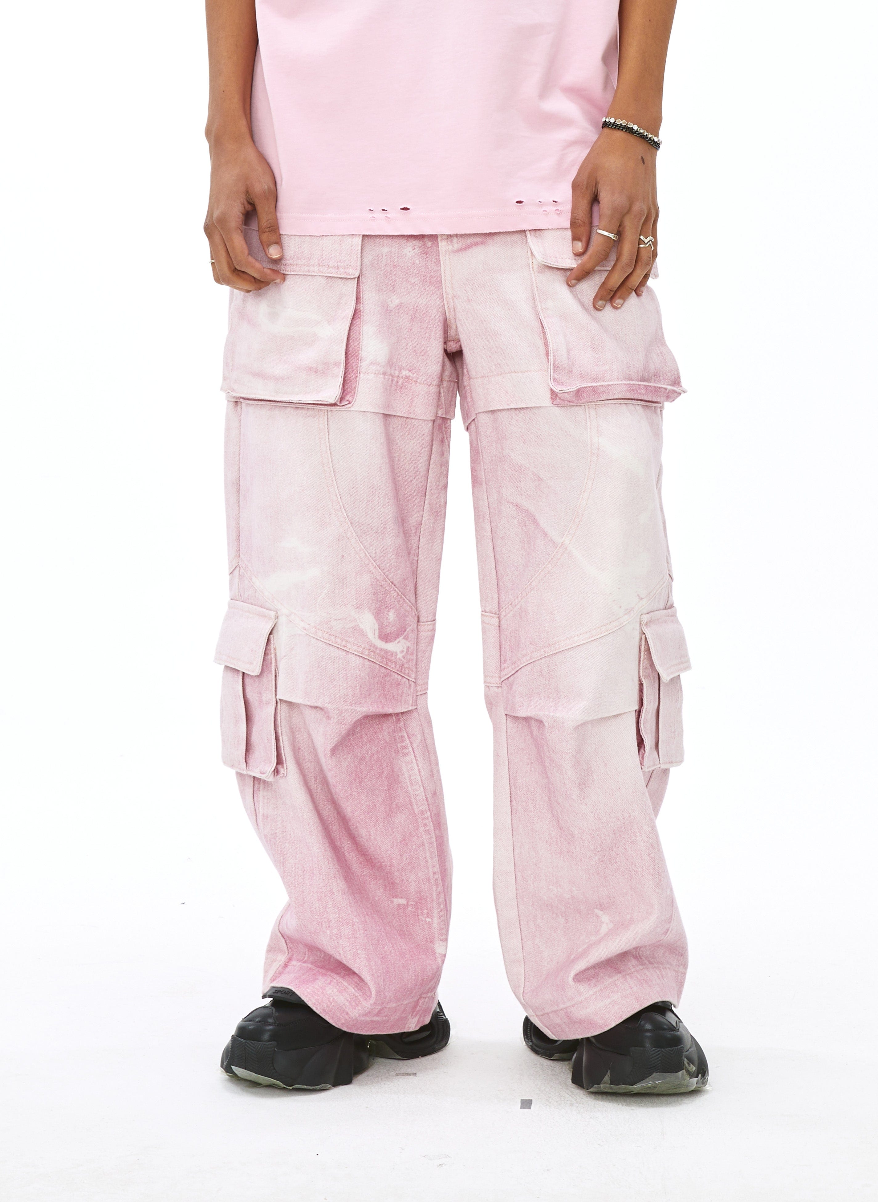 VANN VALRENCE Structural Multi-Pockets Cargo Jeans, premium urban and streetwear designers apparel on PROJECTISR.com, VANN VALRENCE