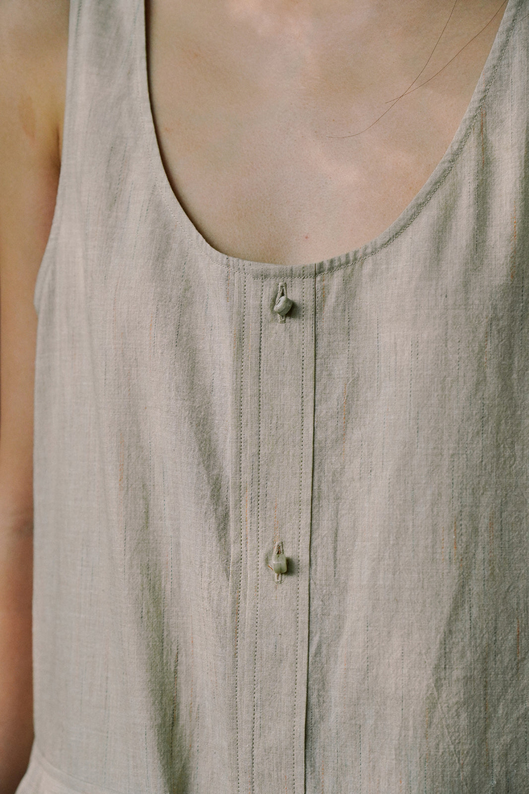 CAIRA Utility Pocket Button-Front Maxi Dress