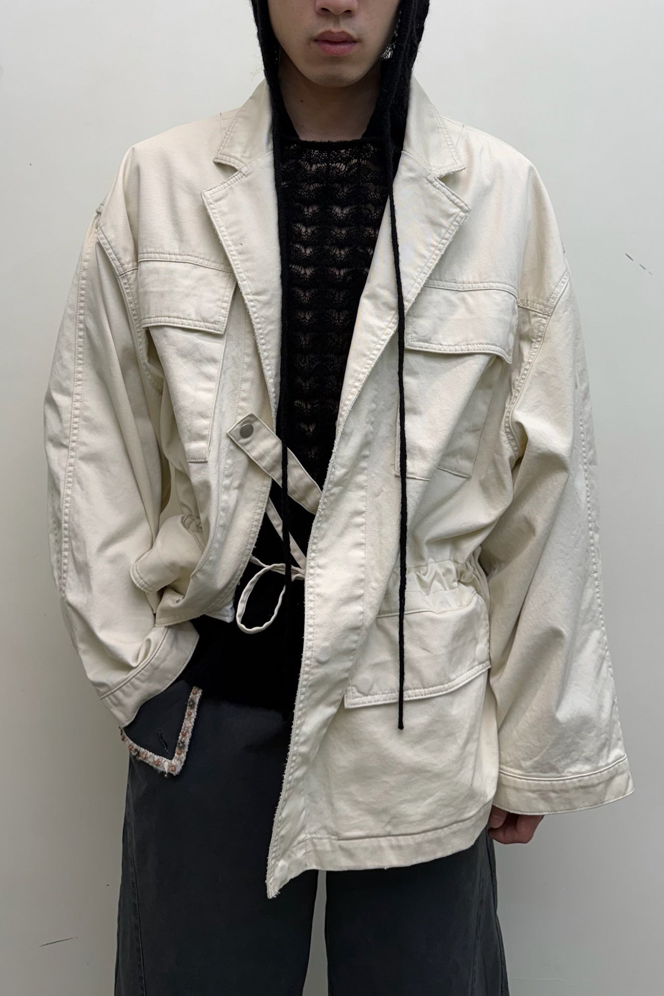 NEVERSEEZ Drawstring-Waist Utility Jacket