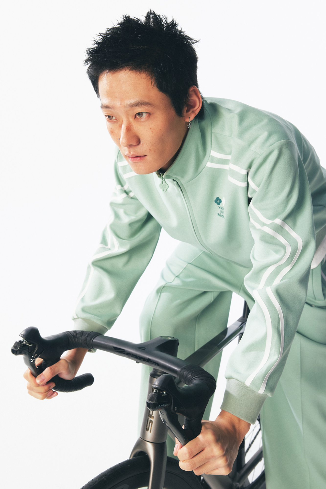 1997 POSTOFFICE Contrast Curved-Stripe Quick-Dry Track Jacket