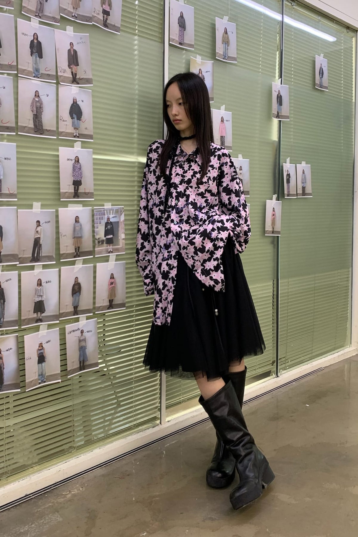 NEVERSEEZ Full-Print Contrast Star Shirt