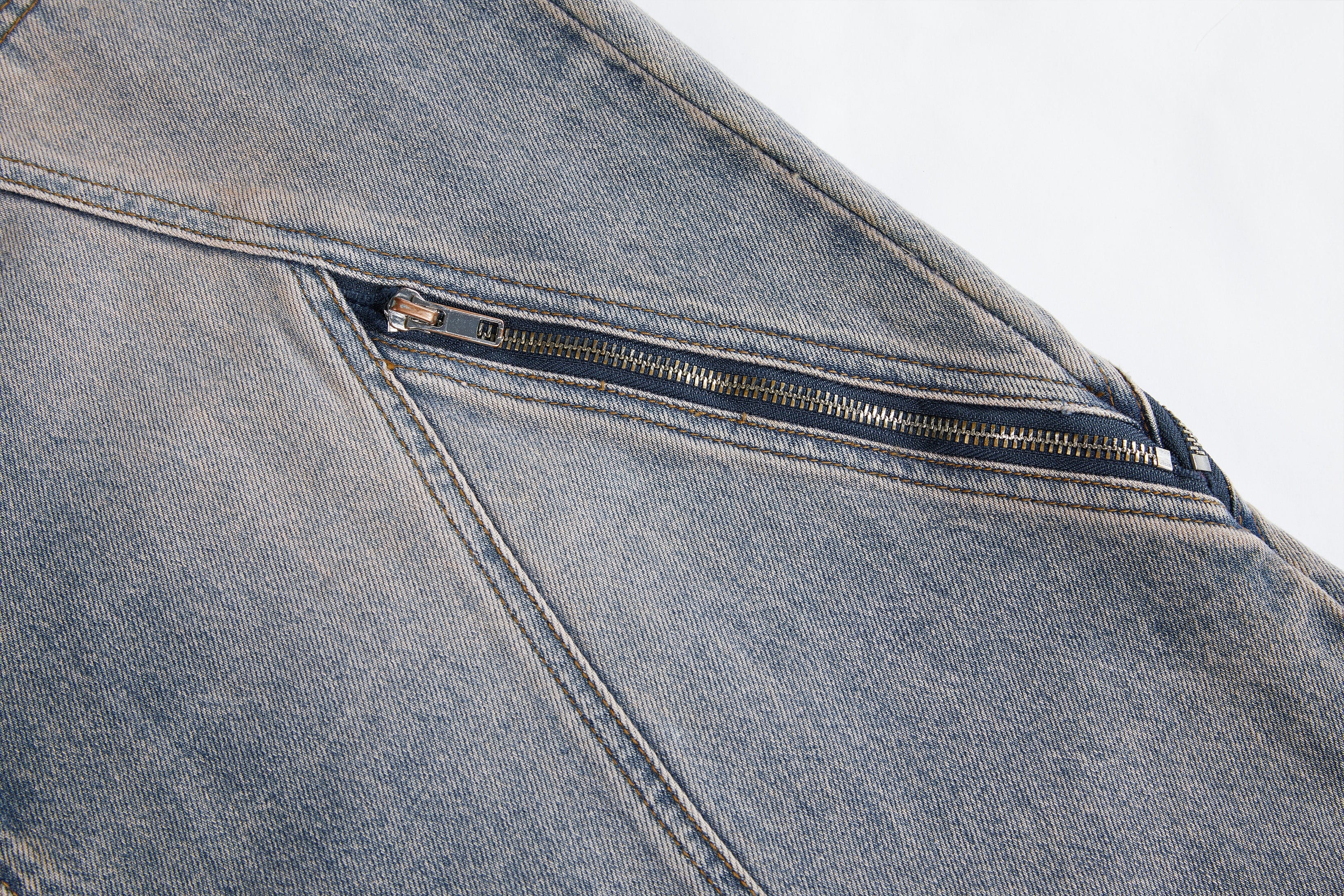 VANN VALRENCE Detachable Overlay Structural Panel Zip Jeans, premium urban and streetwear designers apparel on PROJECTISR.com, VANN VALRENCE