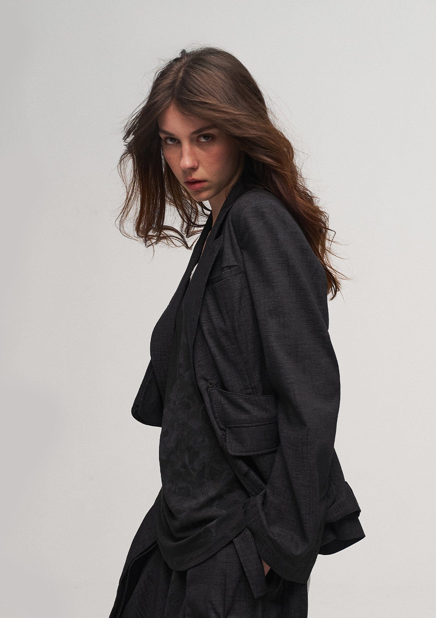 ILNya Nieternite Nifutur Asymmetric Pocket Multi-Button Blazer, premium urban and streetwear designers apparel on PROJECTISR.com, ILNya Nieternite Nifutur