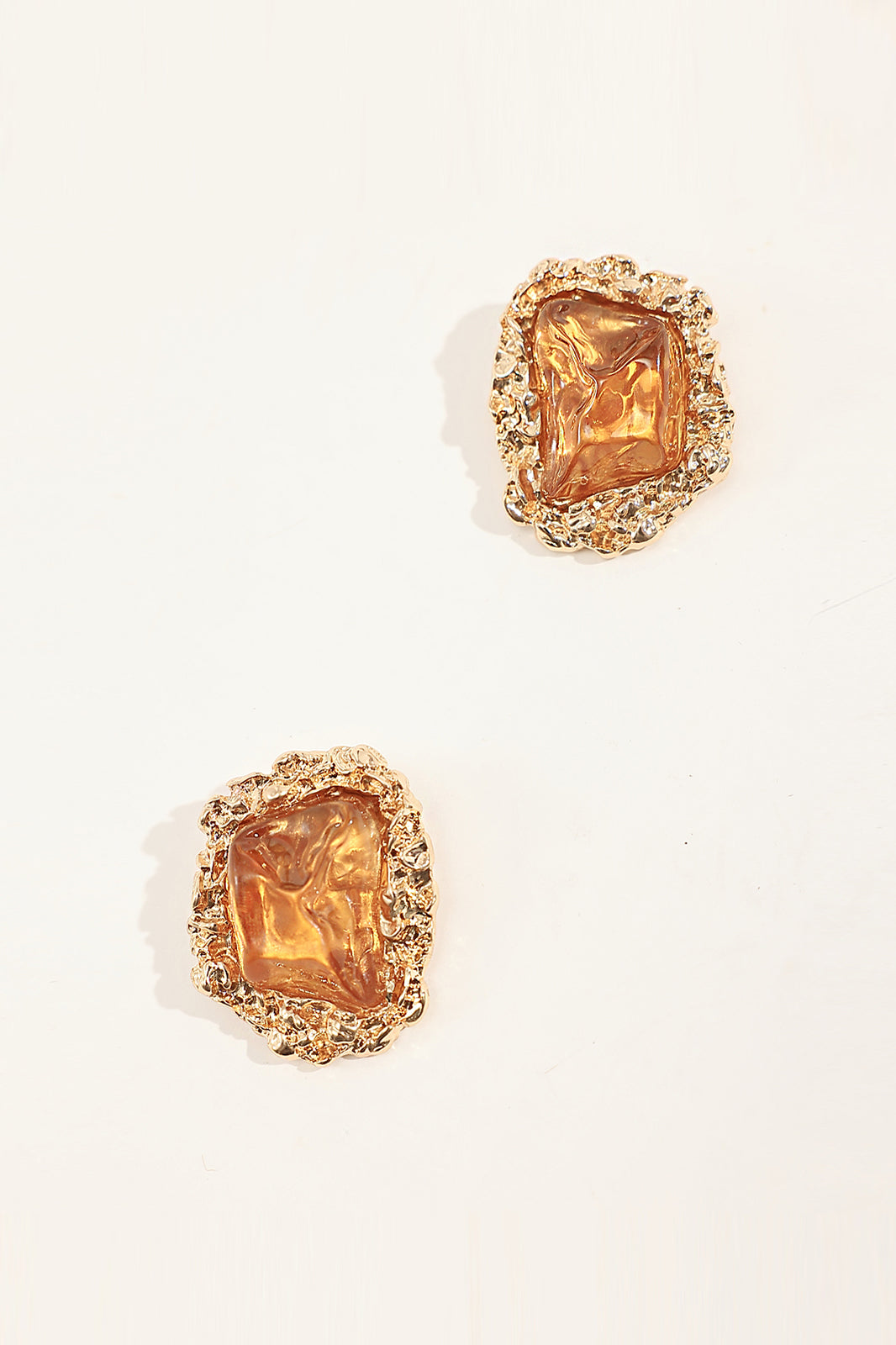 WINGFREE 18K Gold-Plated Resin Gem Stud Earrings