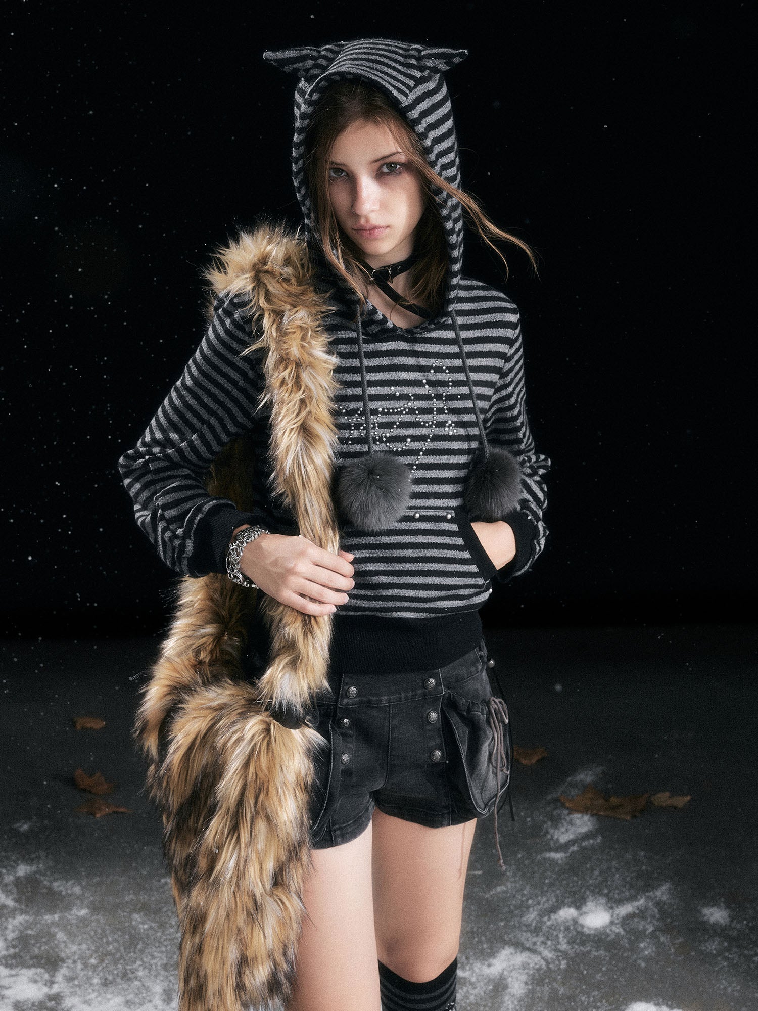 CESTNOUS Fuzzy Faux Fur Crossbody Bag