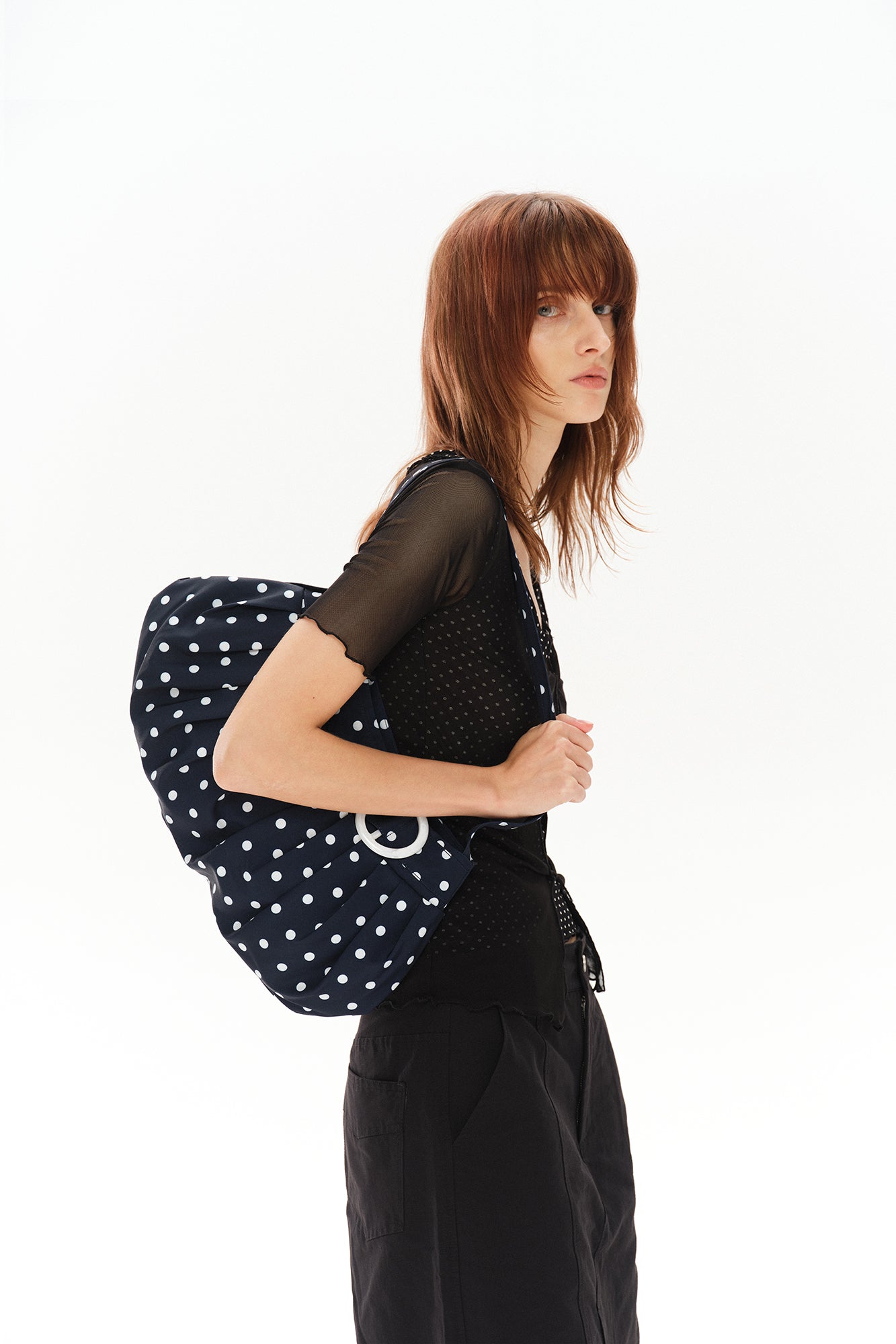 COSTUSTOOT Pleated Buckle Shoulder Bag