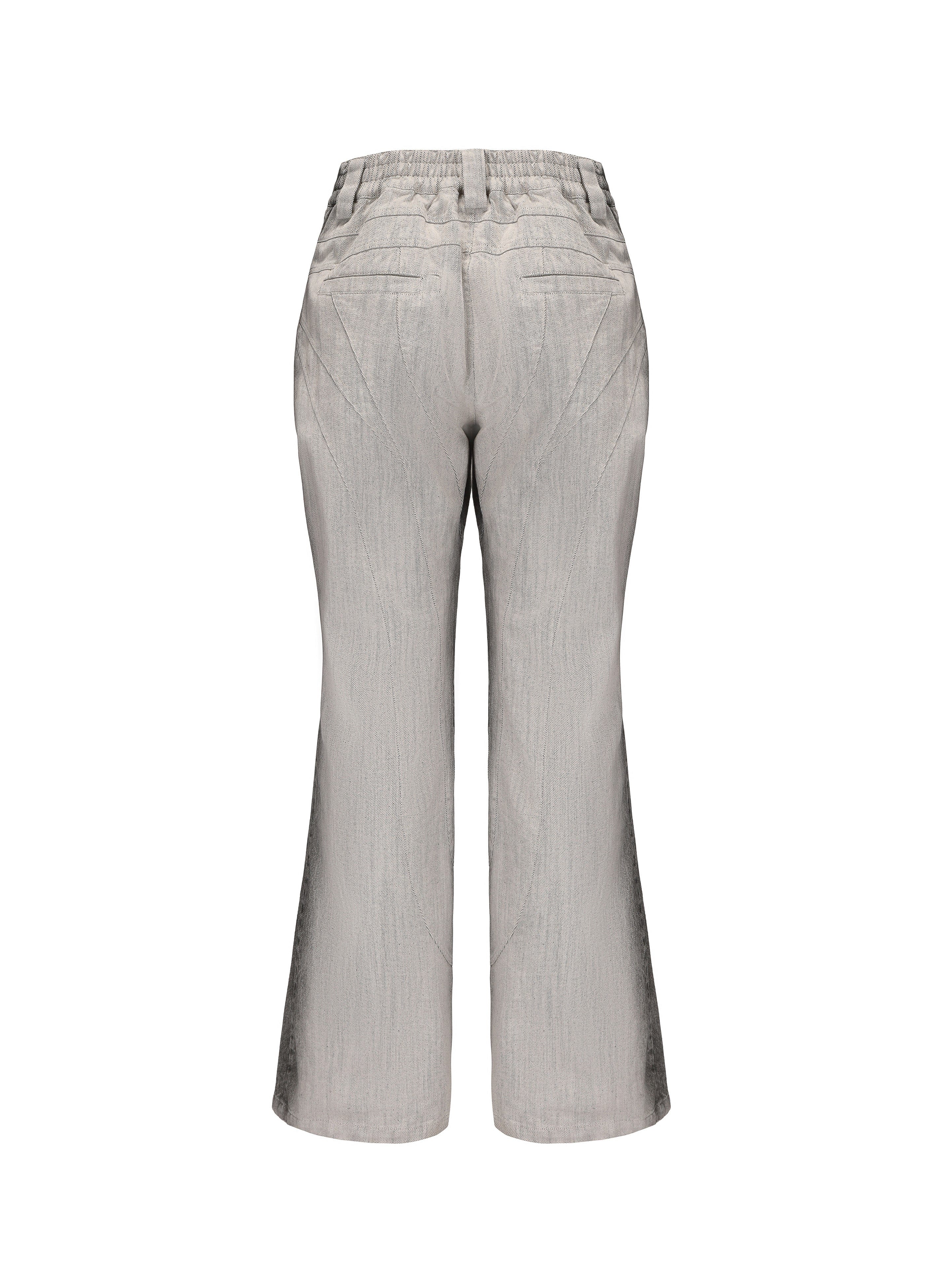 VANN VALRENCE Curved Panel Gradient Washed Flared Jeans, premium urban and streetwear designers apparel on PROJECTISR.com, VANN VALRENCE