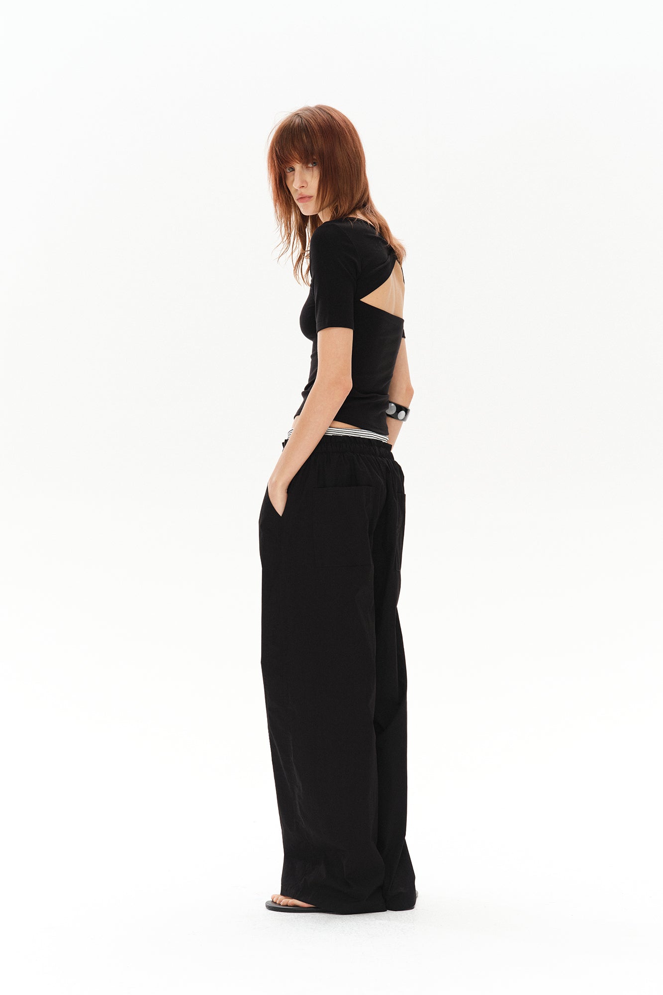 COSTUSTOOT Reversible Twist Cut-Out T-Shirt