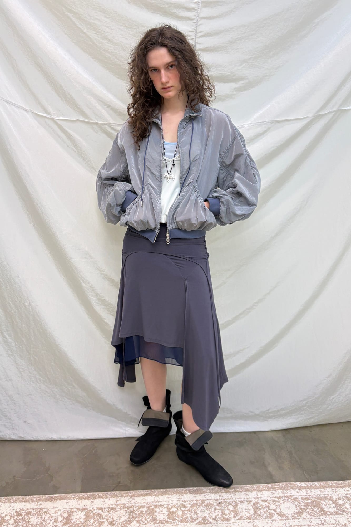 NEVERSEEZ Convertible Layered Fold-Over Skirt