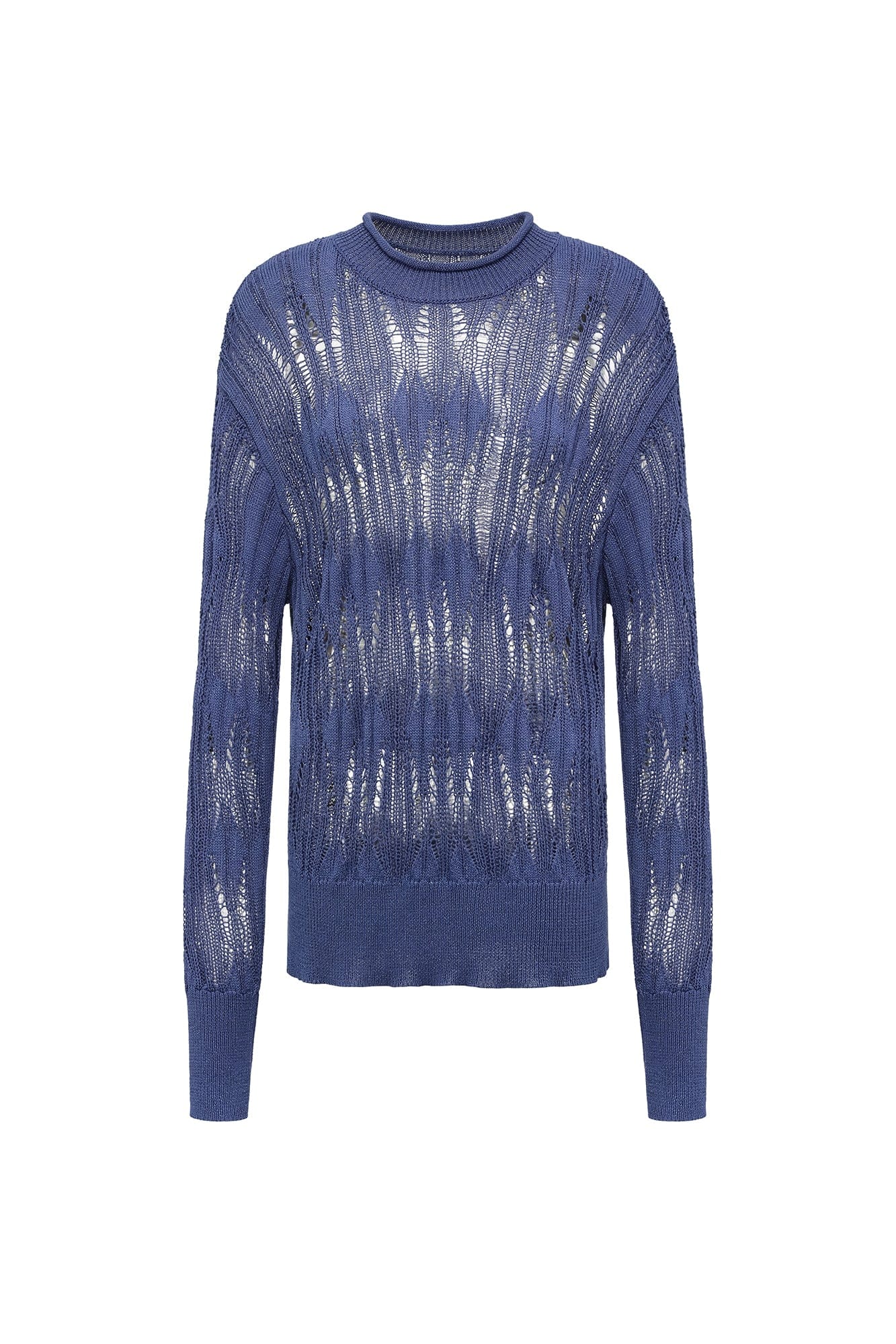OINIMI Geometric Open-Knit Pullover