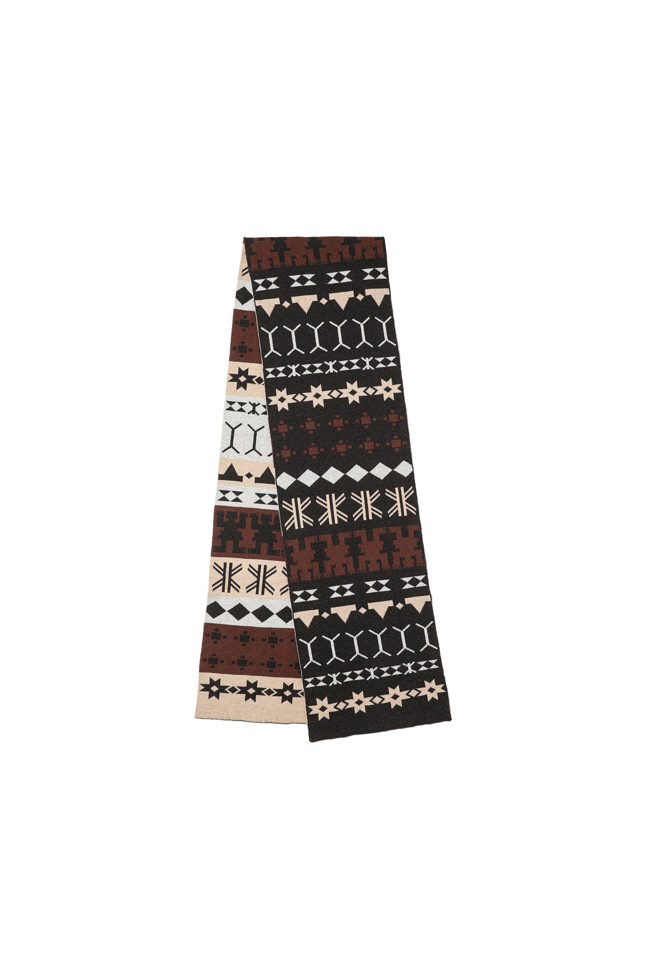 OINIMI Fair Isle Jacquard Wool-Blend Scarf