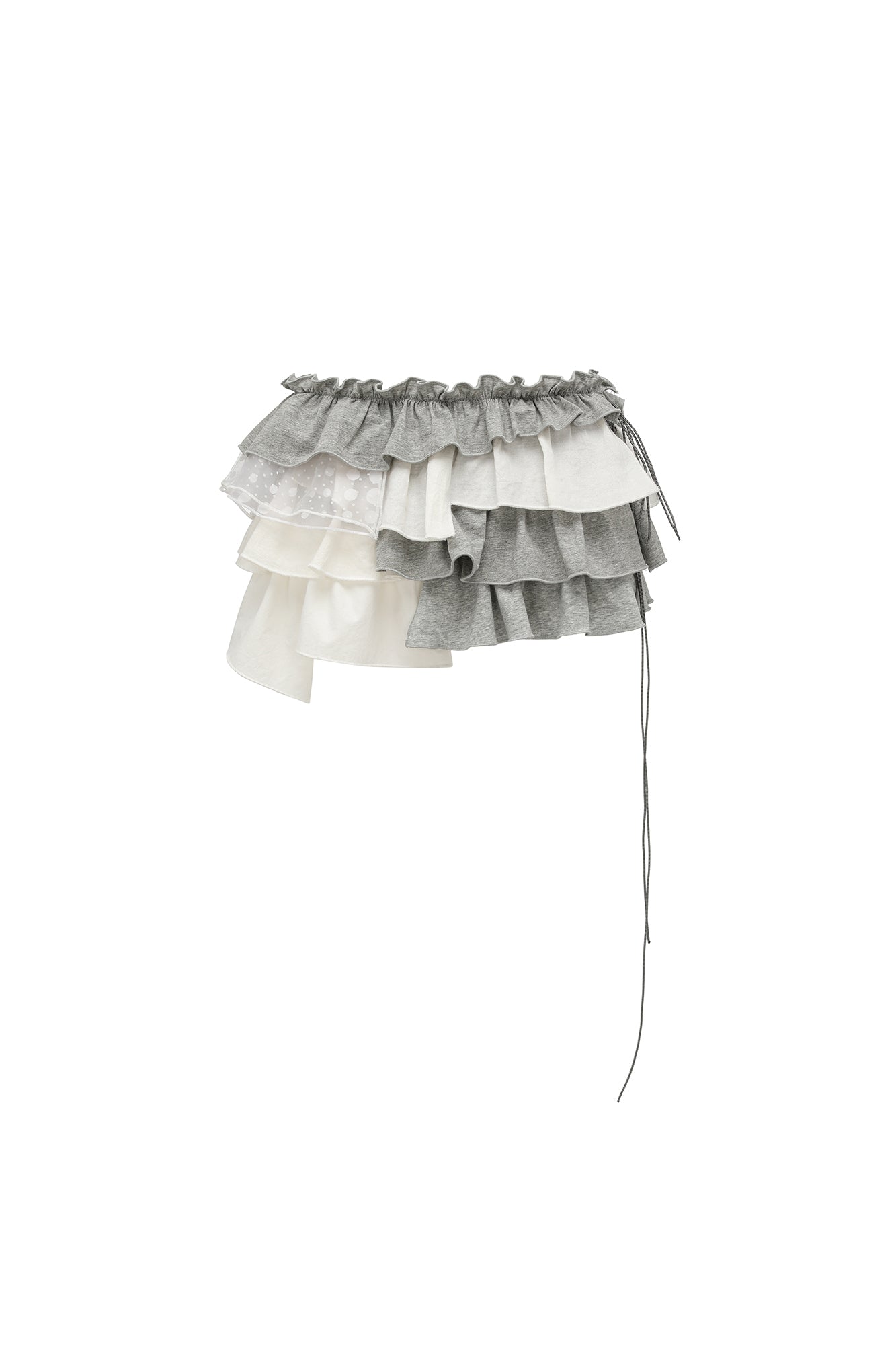 OINIMI Spliced Layered Ruffle Belt