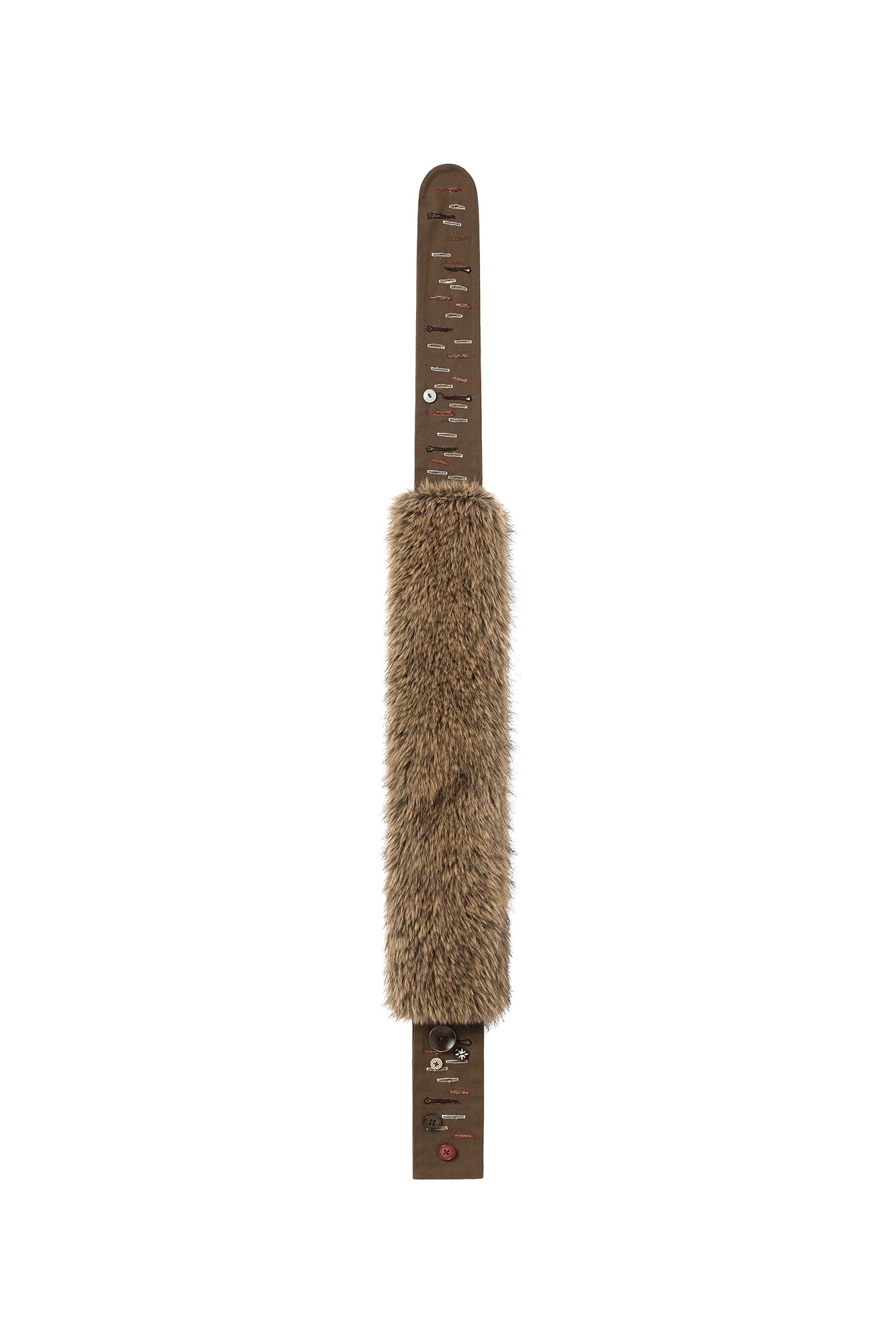 OINIMI Multi-Use Faux Fur Embroidered Belt