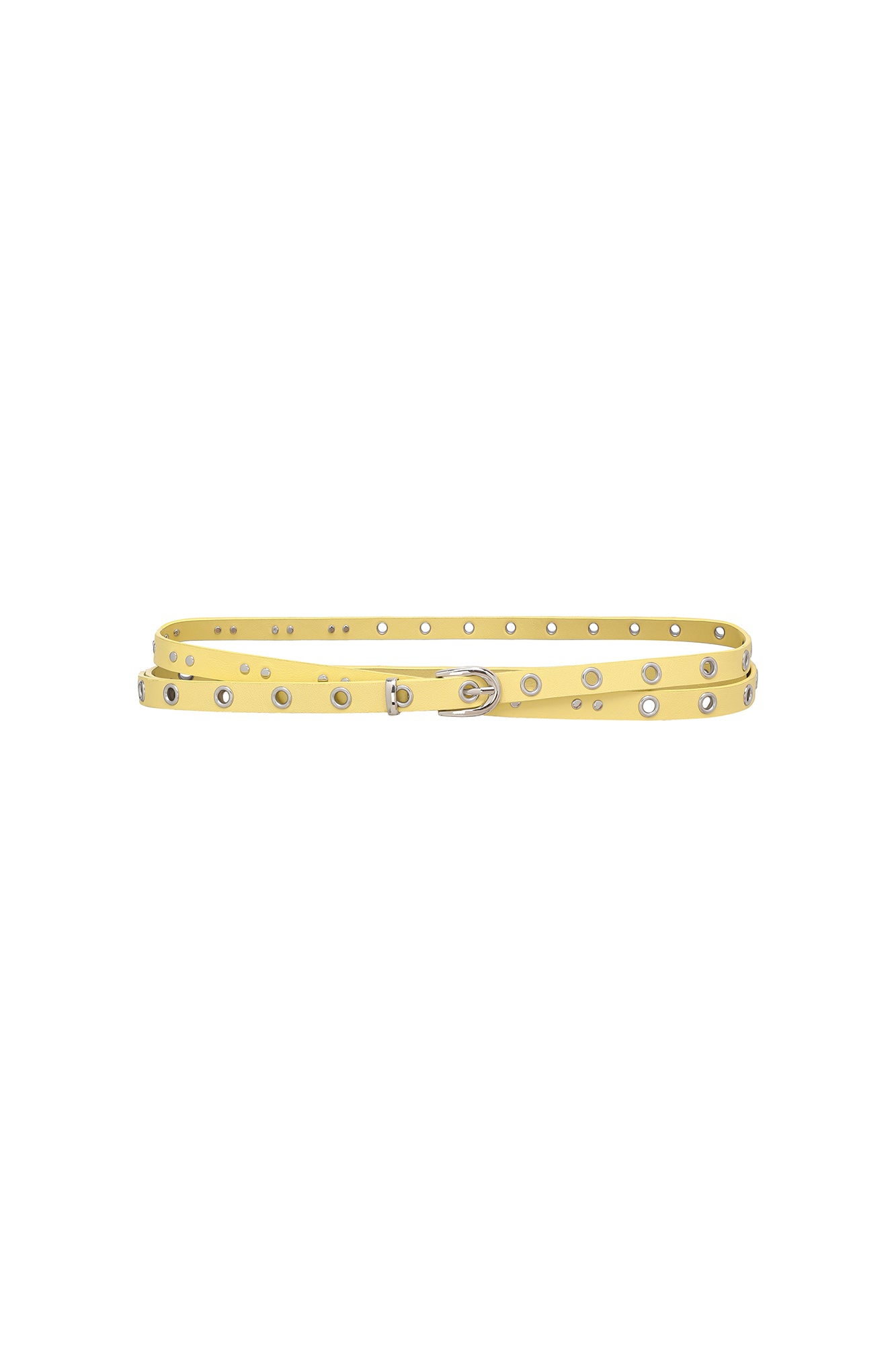 OINIMI Leather Grommet Skinny Belt