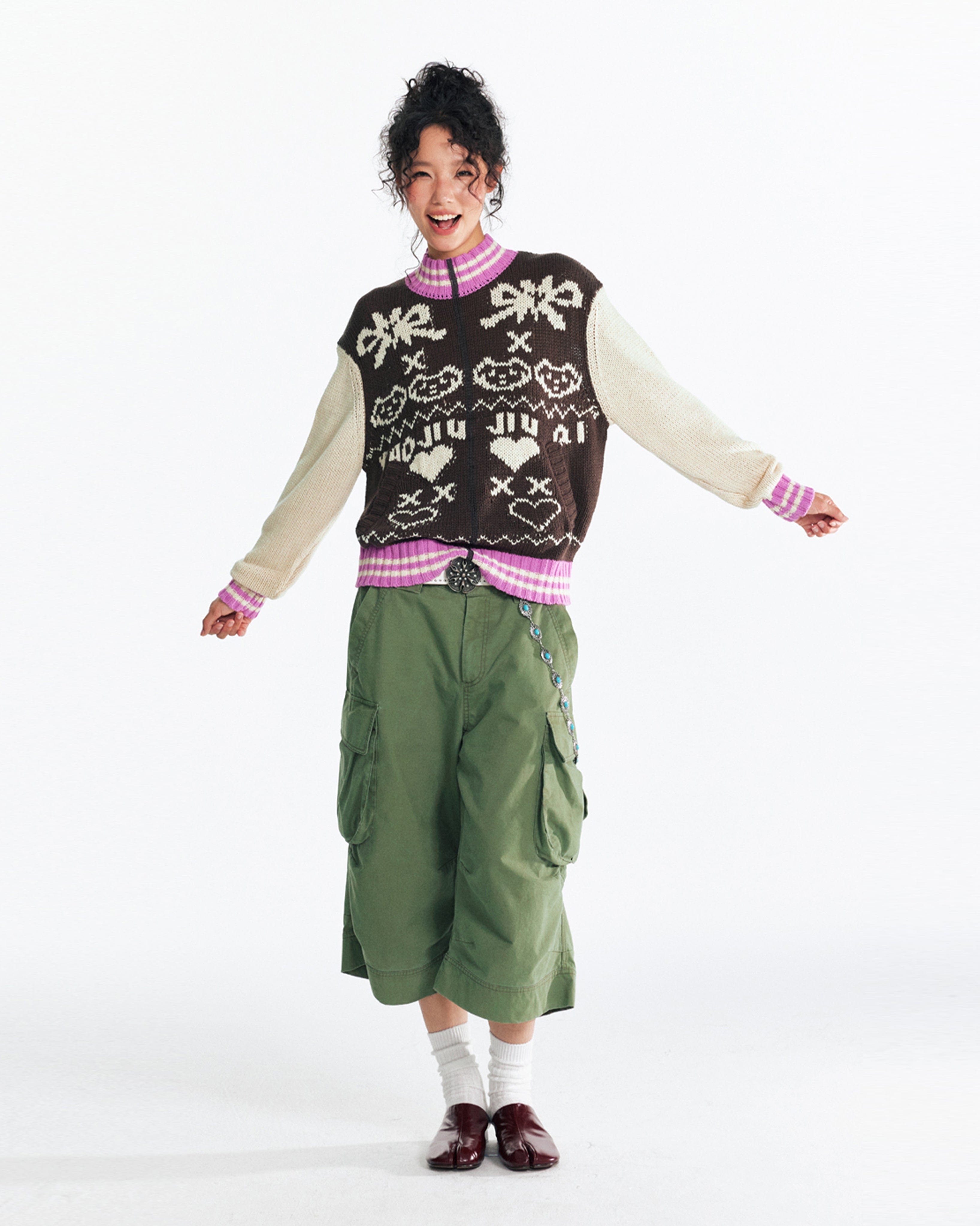 1997 POSTOFFICE Fair Isle Baseballr Sweater