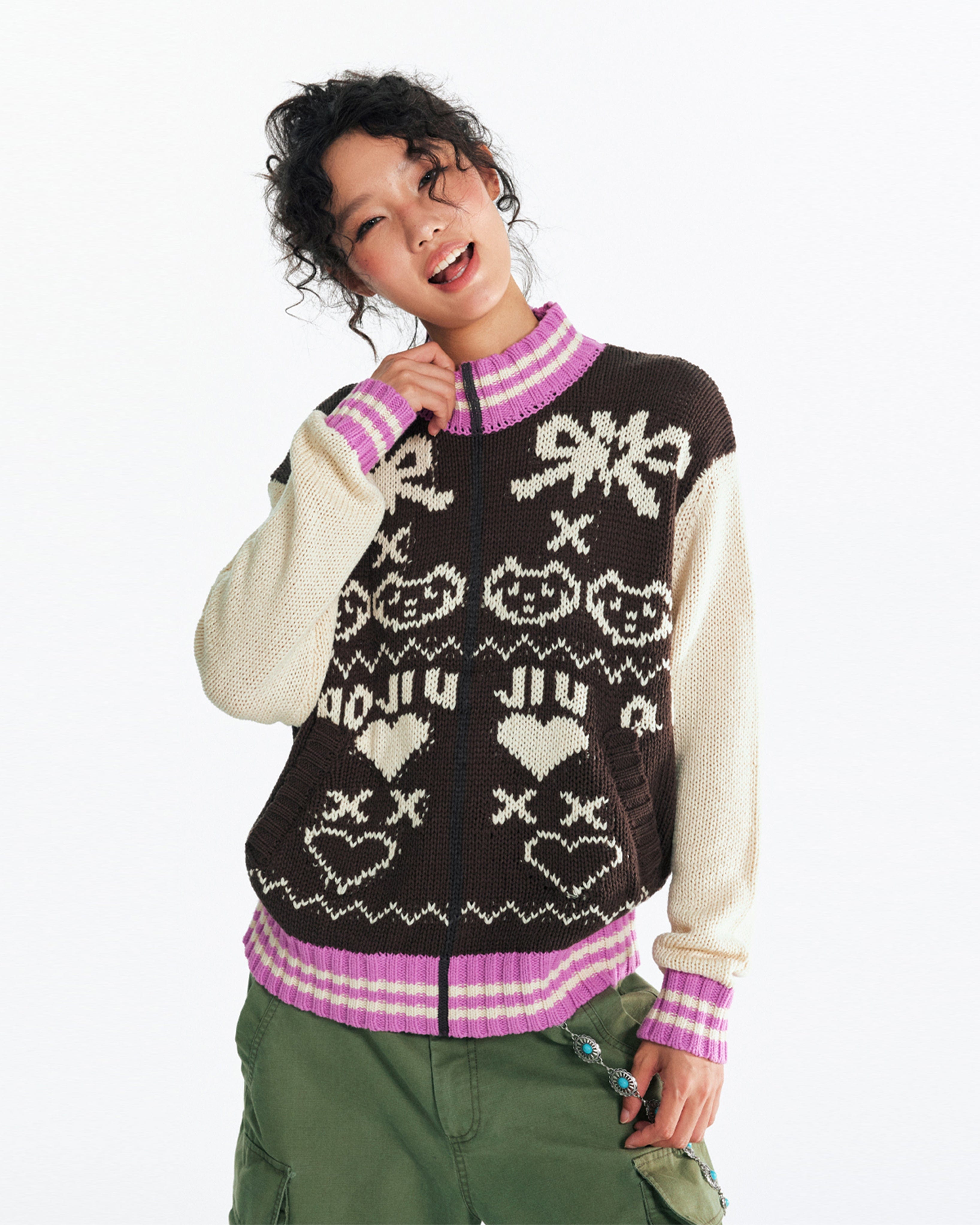 1997 POSTOFFICE Fair Isle Baseballr Sweater