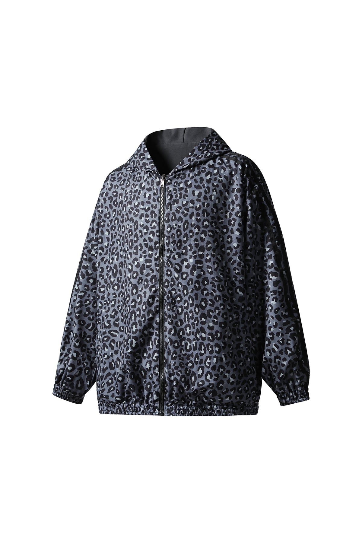 FREE CENTER Reversible Leopard Print Hooded Jacket