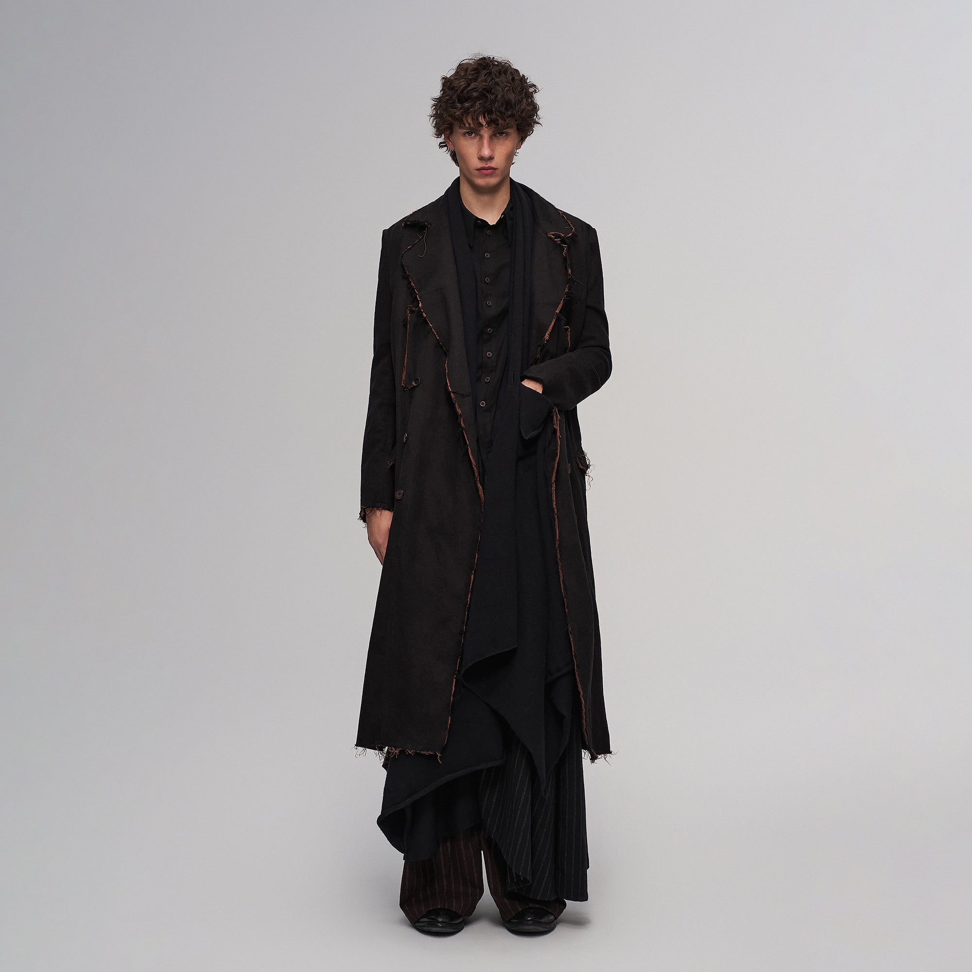 ILNya Nieternite Nifutur Raw-Edge Wool-Blend Longline Coat