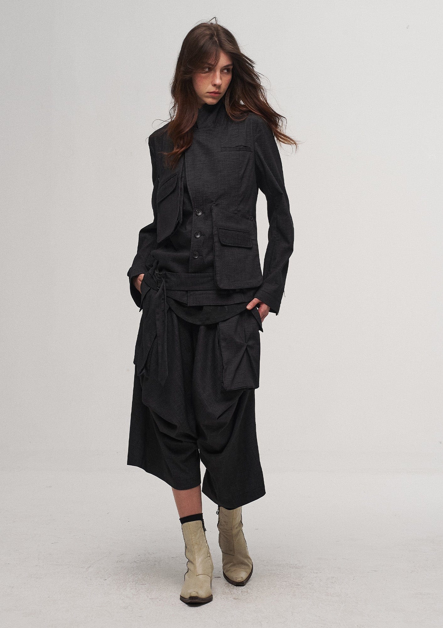 ILNya Nieternite Nifutur Asymmetric Pocket Multi-Button Blazer, premium urban and streetwear designers apparel on PROJECTISR.com, ILNya Nieternite Nifutur