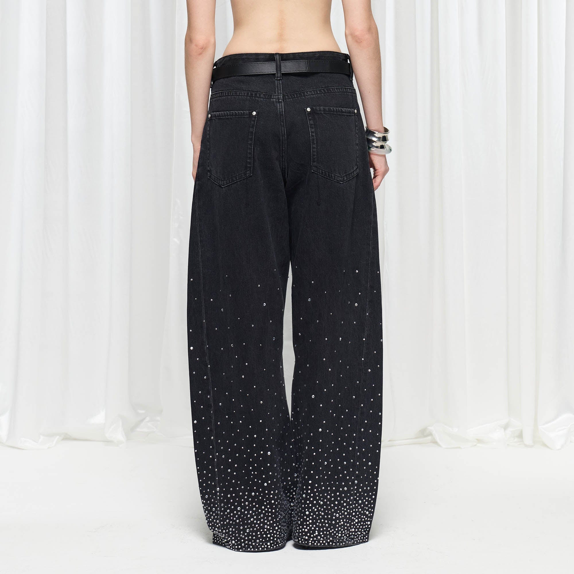 DND4DES×Faychui Radiant Diamond Wide-Leg Jeans, premium urban and streetwear designers apparel on PROJECTISR.com, DND4DES