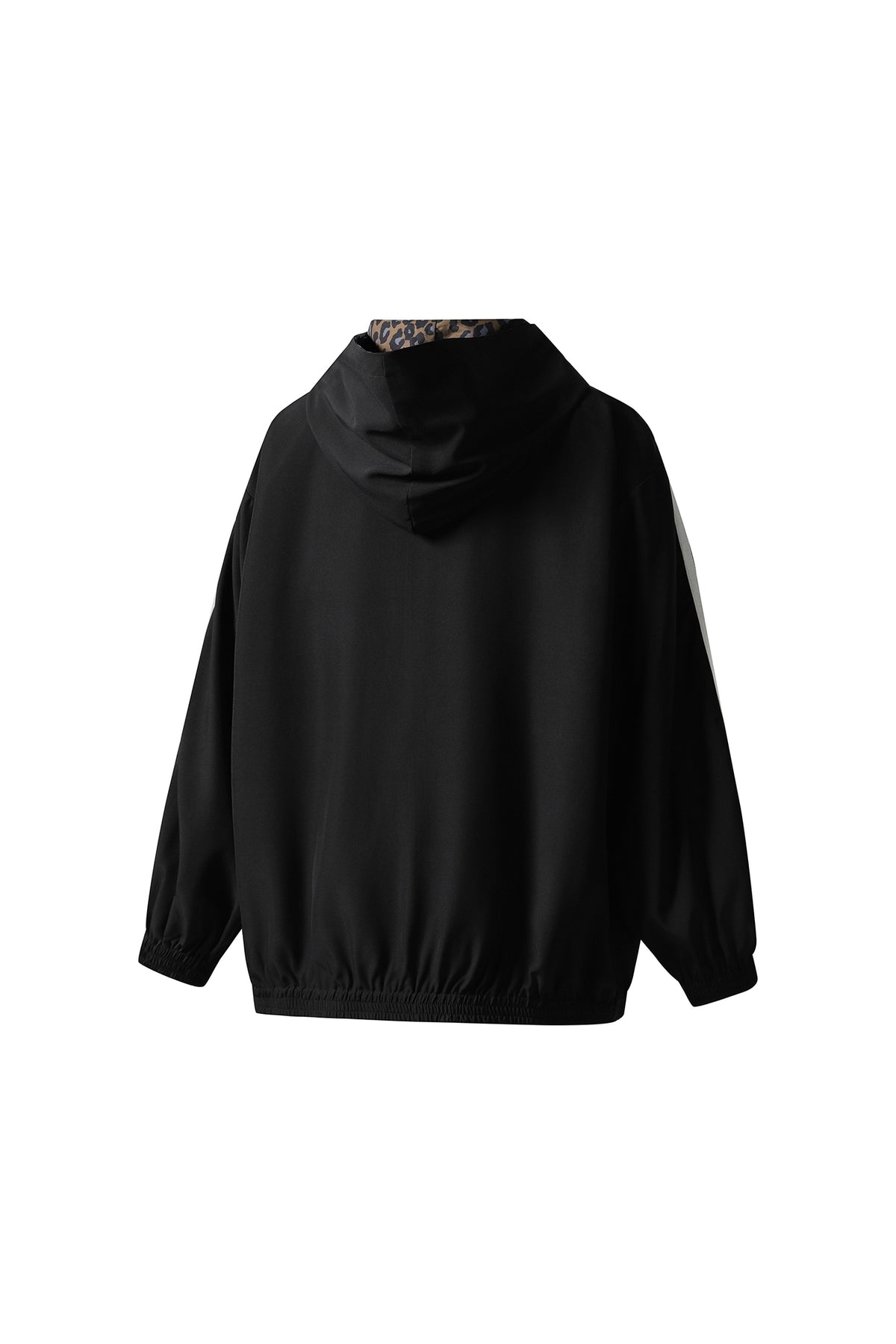 FREE CENTER Reversible Leopard Print Hooded Jacket