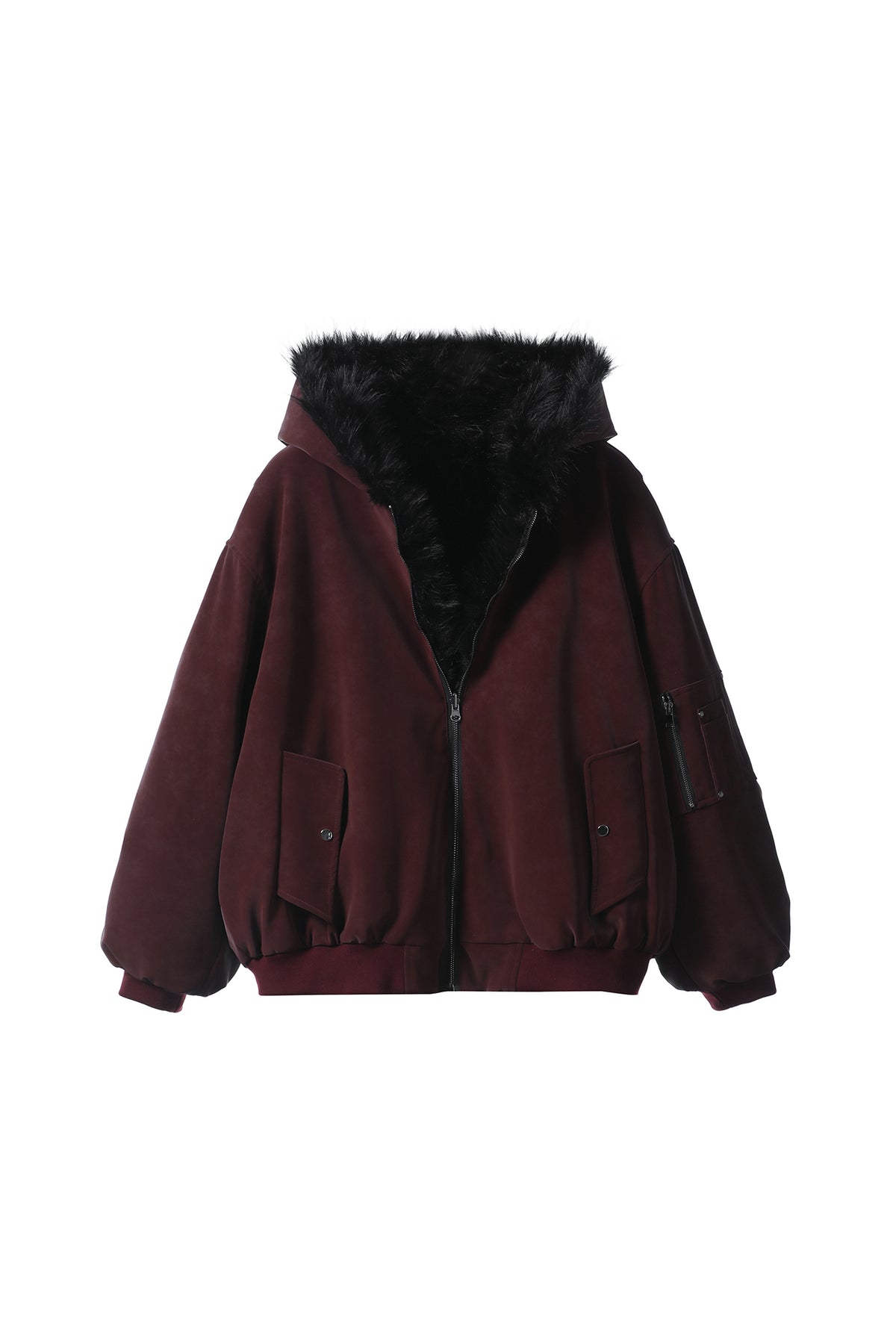 FREE CENTER Reversible Hooded Puffer Jacket