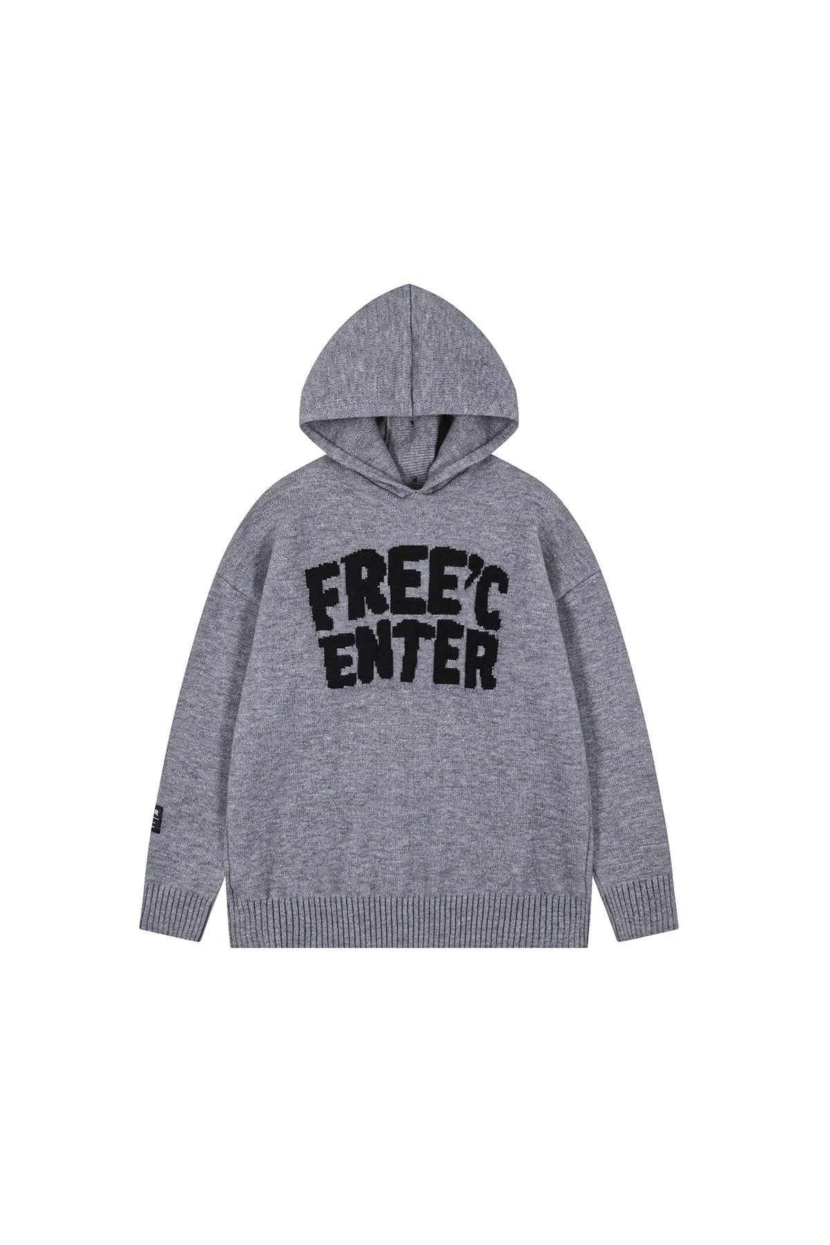 FREE CENTER Reversible Hooded Oversized Sweater