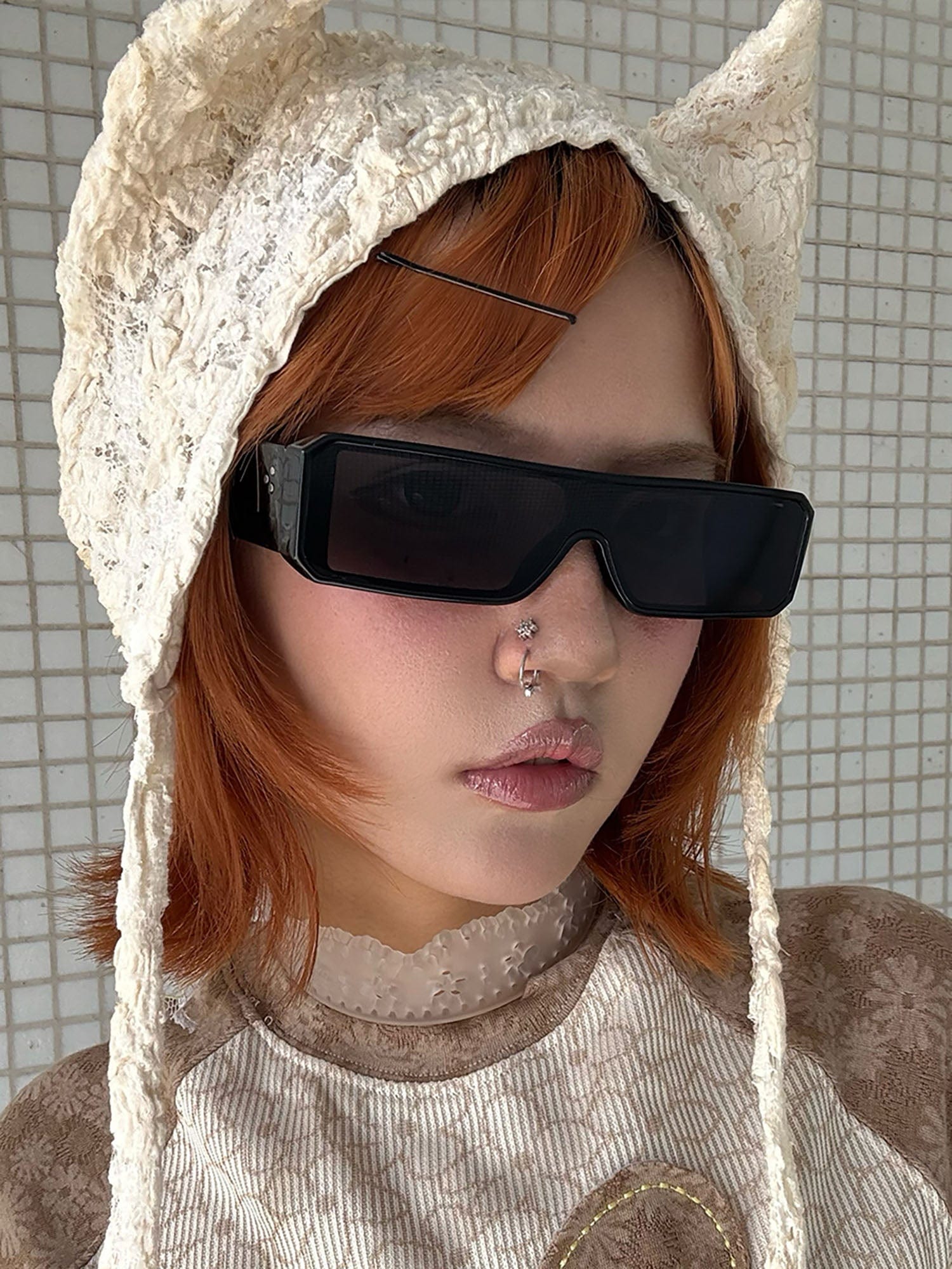 DAMAGE ASIA Rectangular Frame Sunglasses