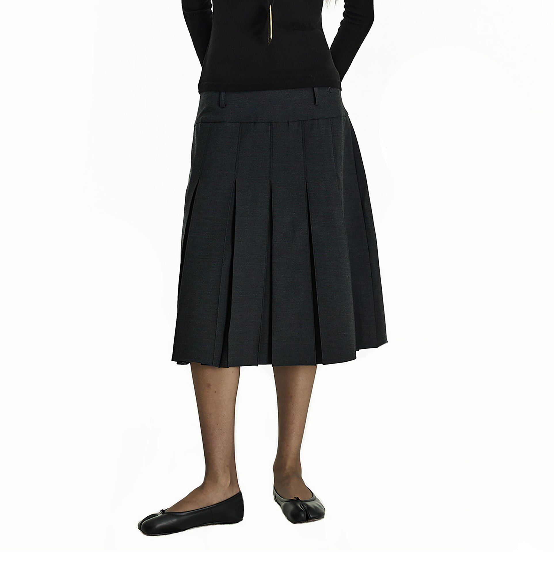PCLA Essential Pleated A-Line Skirt