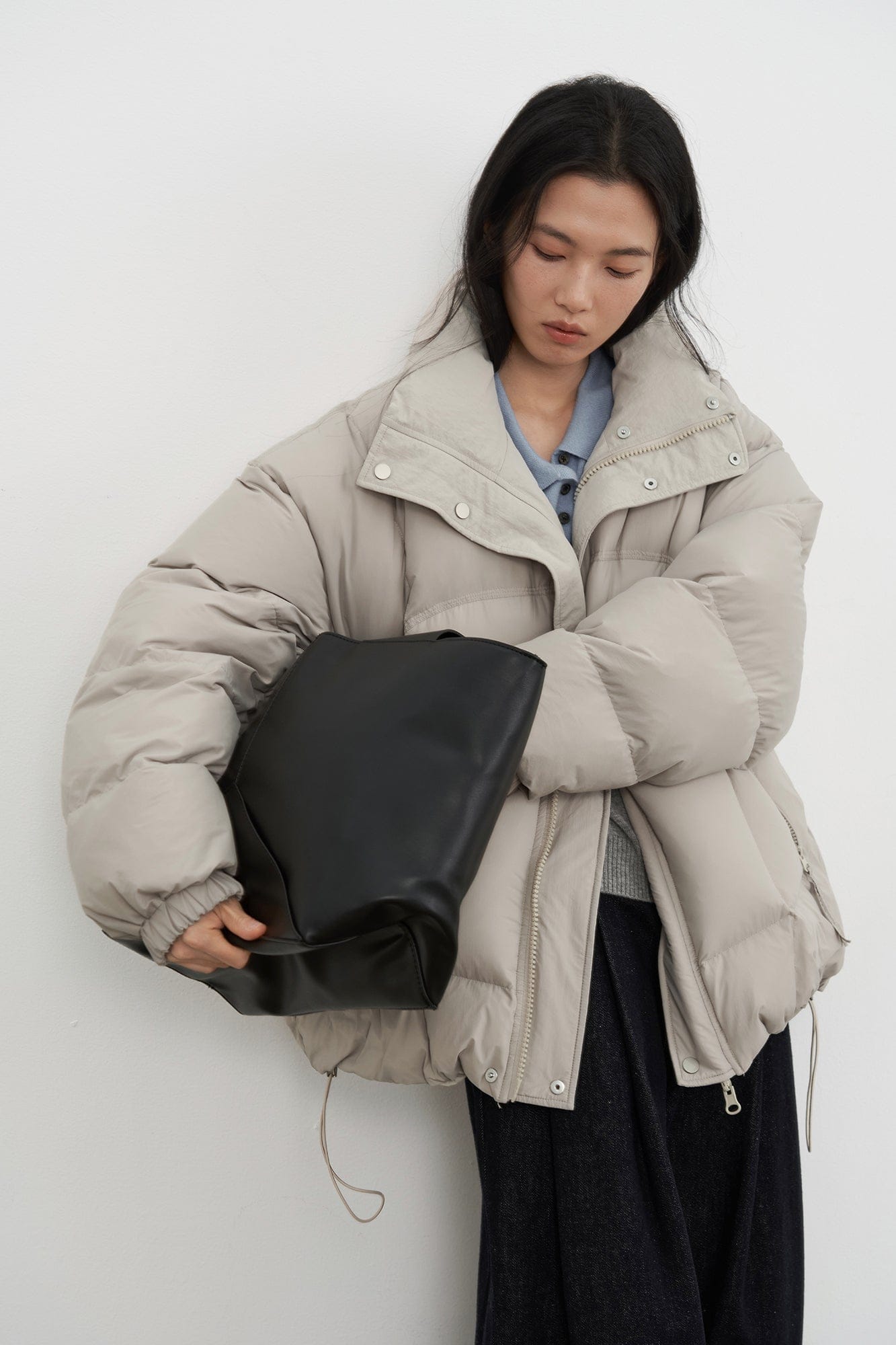 SAME FLOW Reversible Cropped Down Jacket