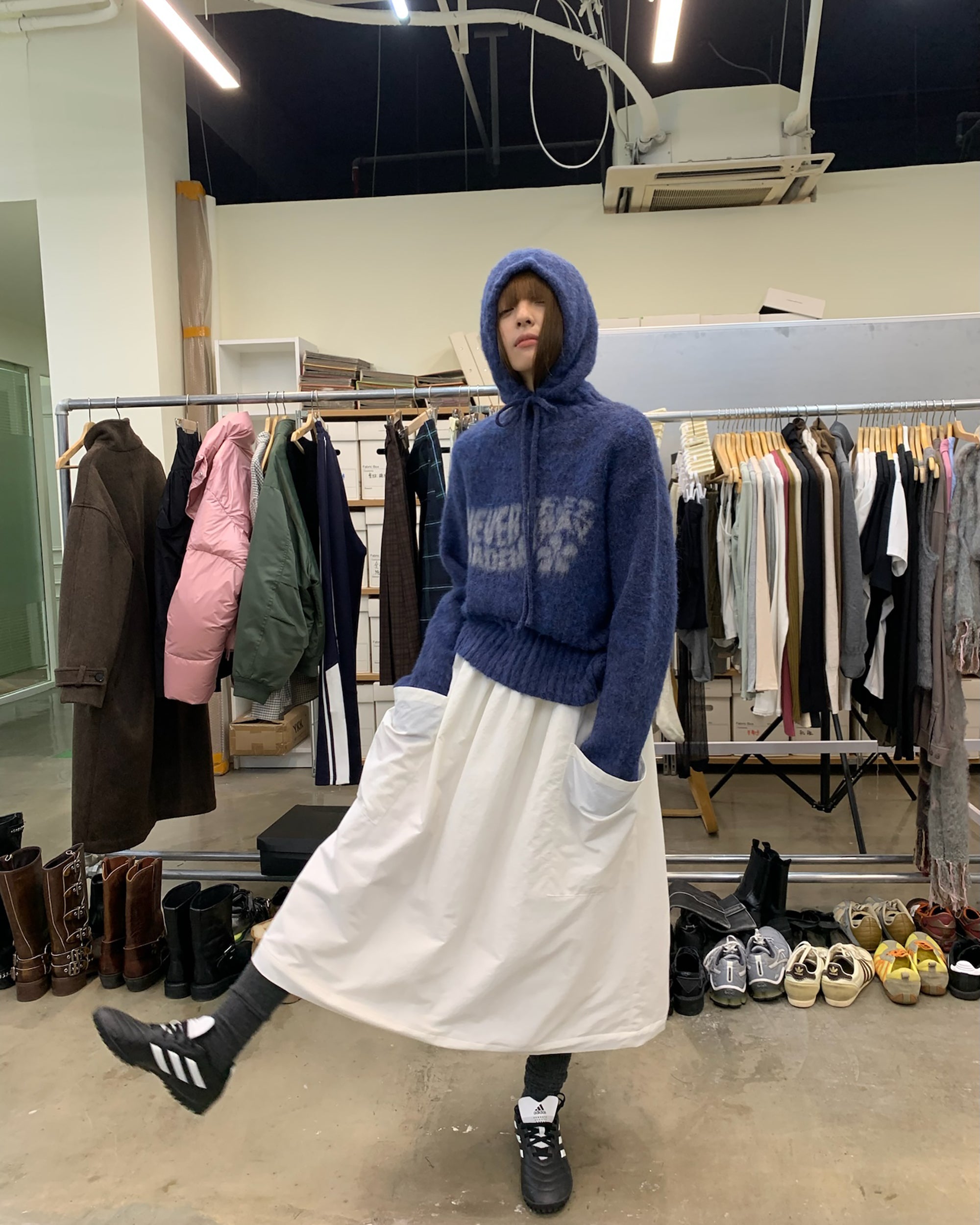 NEVERSEEZ Modern Quilted Air-Layer Skirt