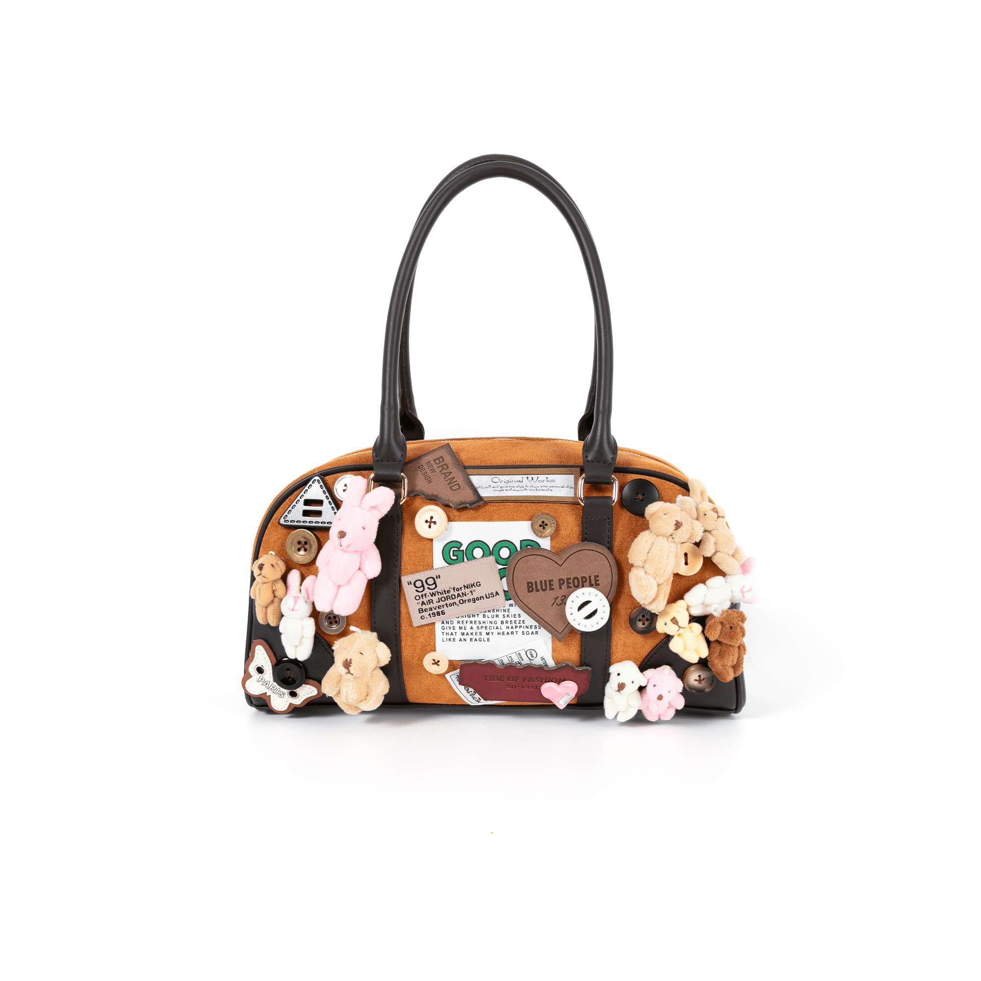 BLING BOX Plush Bunny Shoulder Bag Caramel