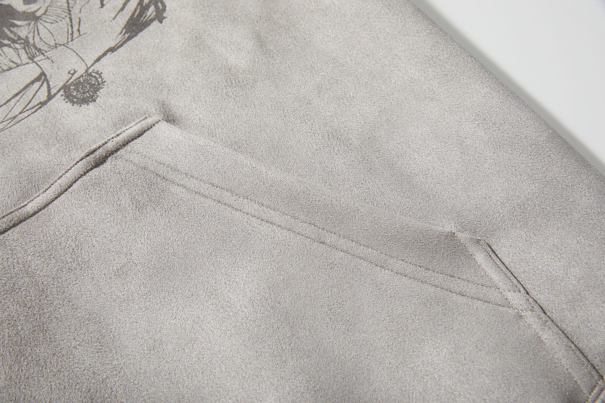 ERROR CODE ROBOT Graphic Suede Zip-Up Hoodie