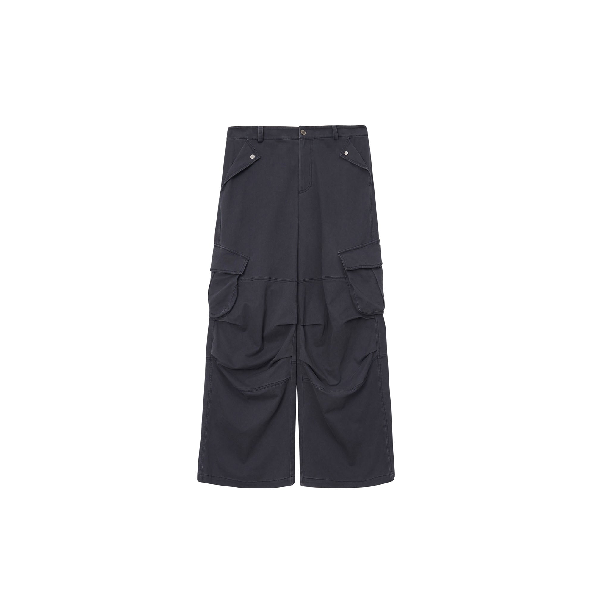 ERROR CODE ROBOT Pleated Knee Slant-Pockets Cargo Pants