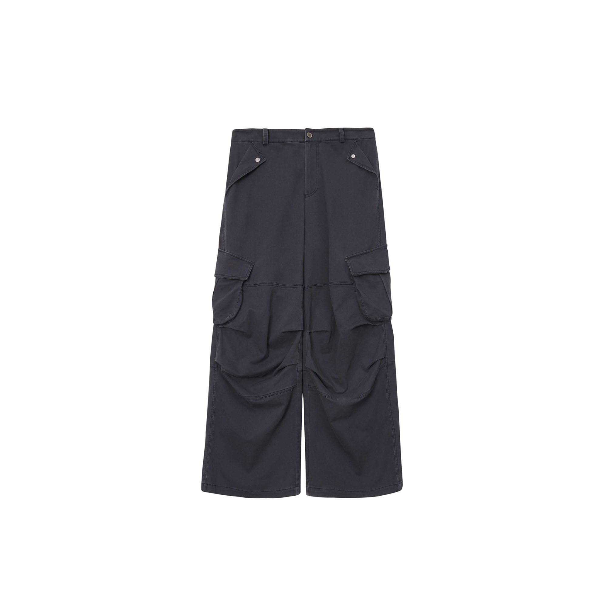 ERROR CODE ROBOT Pleated Knee Slant-Pockets Cargo Pants