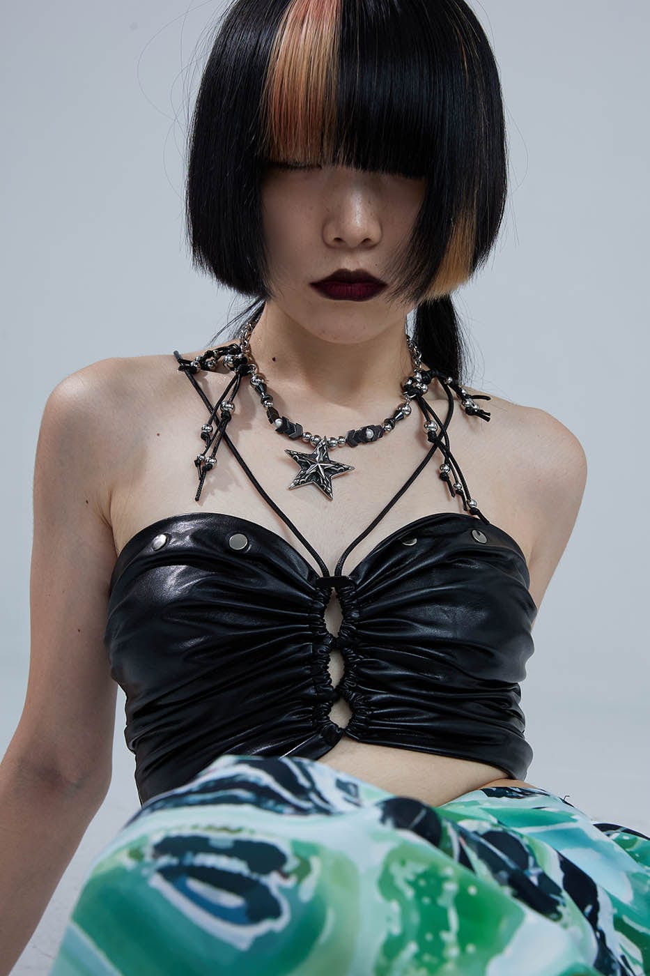 ILLUSORY Mechanical Pentagram Beaded Necklace, premium urban and streetwear designers apparel on PROJECTISR.com, ILLUSORY