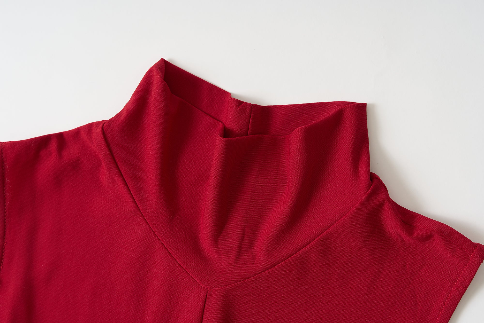 WUHEYIZUO Sleeveless Mock Neck Cocoon Maxi Dress