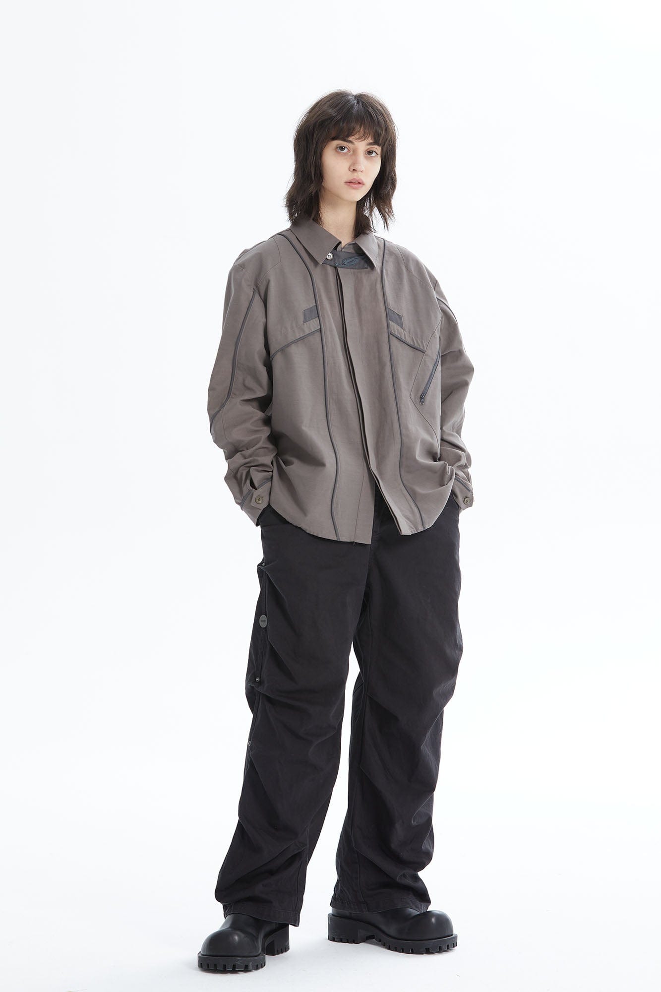 ERROR CODE ROBOT Modular Panel Button-Up Utility Shirt