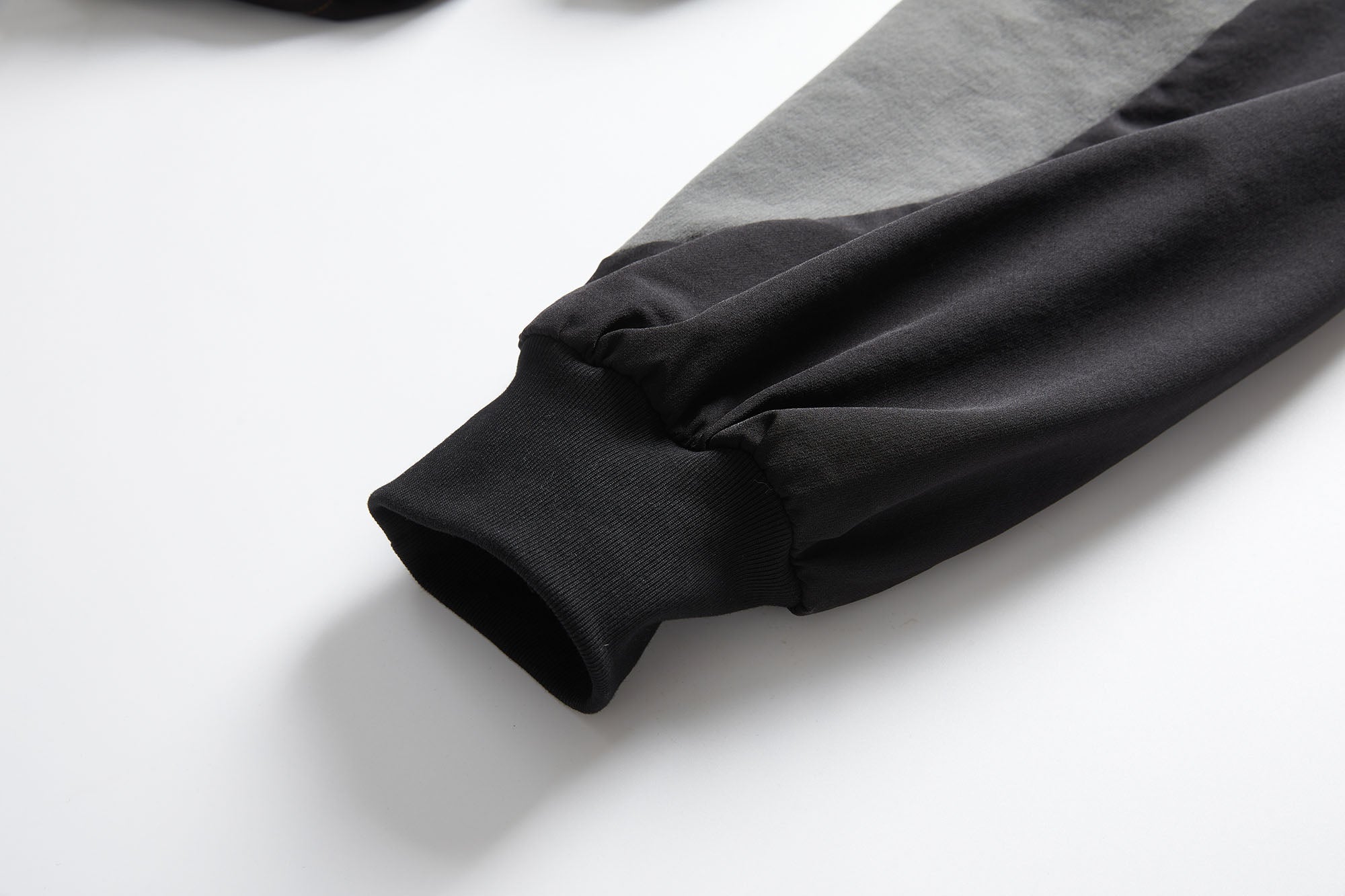 ERROR CODE ROBOT Asymmetric Zip Contrast Panel Sweatshirt