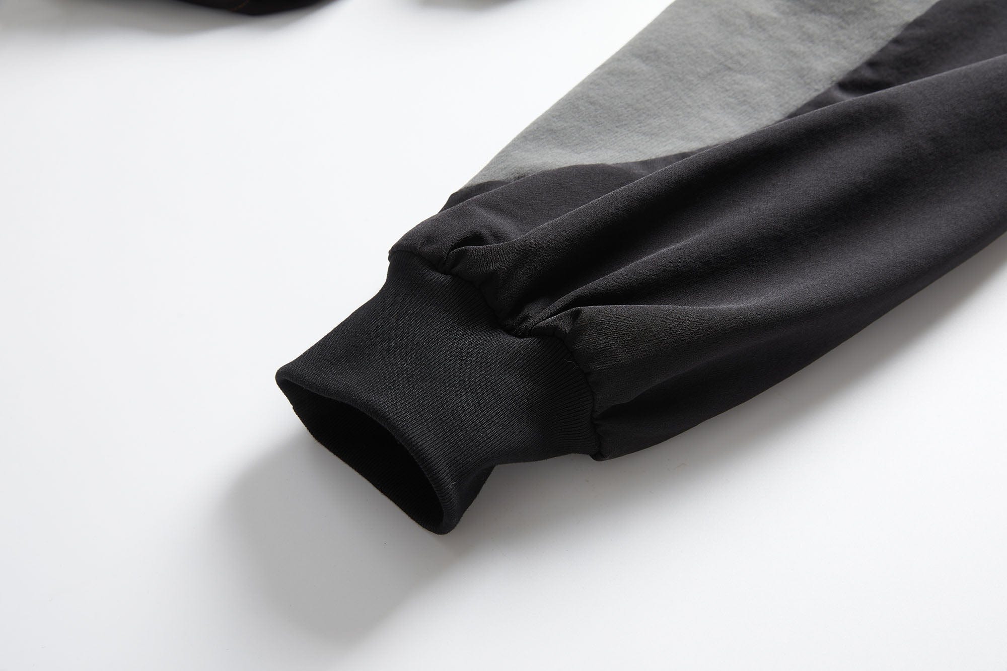 ERROR CODE ROBOT Asymmetric Zip Contrast Panel Sweatshirt