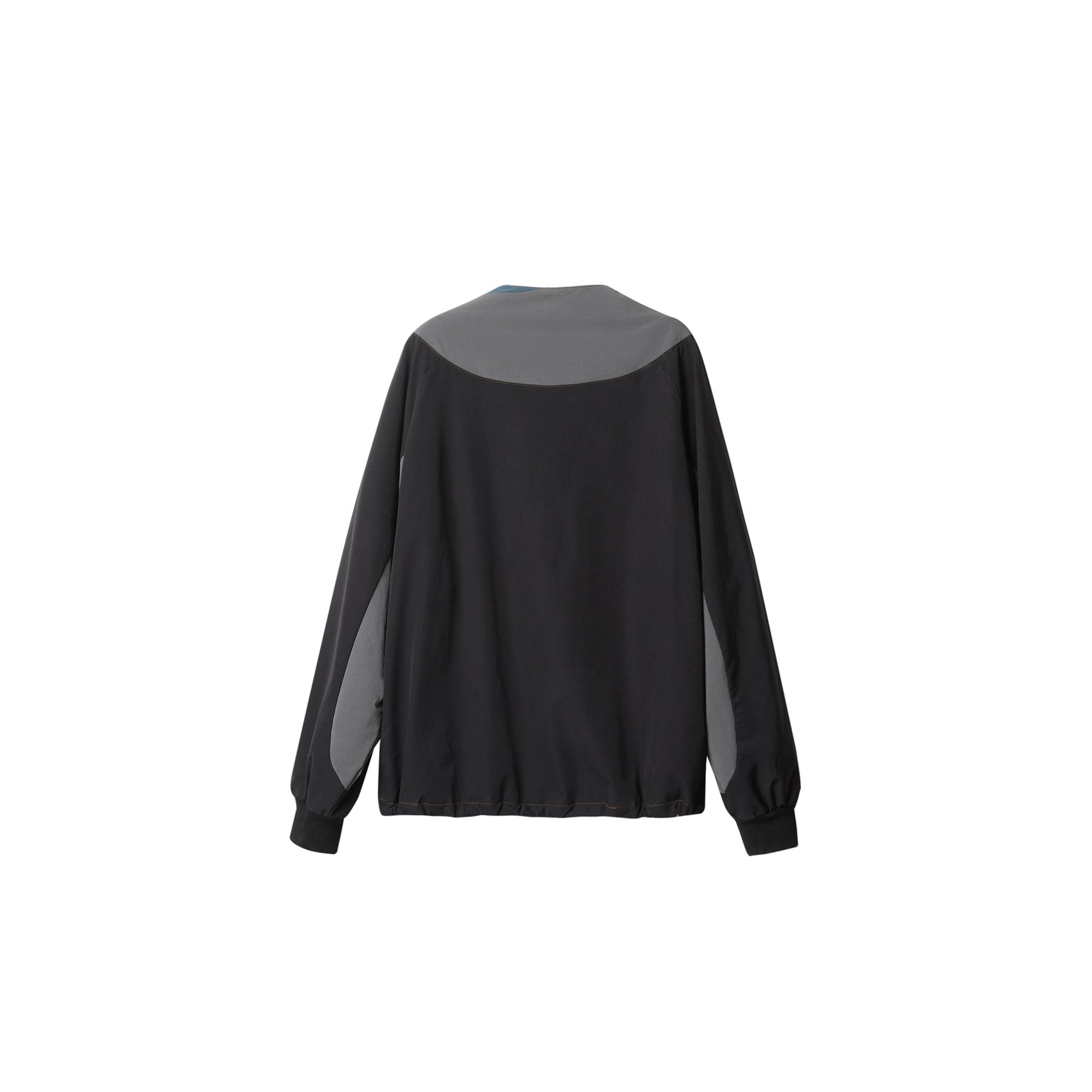 ERROR CODE ROBOT Asymmetric Zip Contrast Panel Sweatshirt